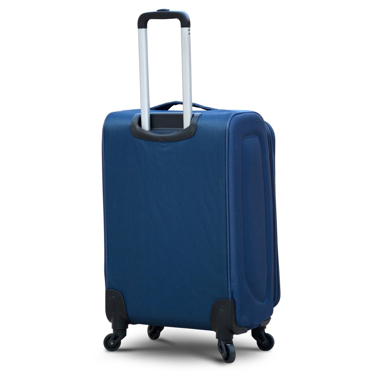 20" Blue Colour SJ JIAN 4 Wheel Luggage Lightweight Soft Material Carry On Trolley Bag
