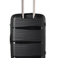 28" Black Colour Royal PP Luggage Lightweight Hard Case Trolley Bag With Double Spinner Wheel Zaappy.com