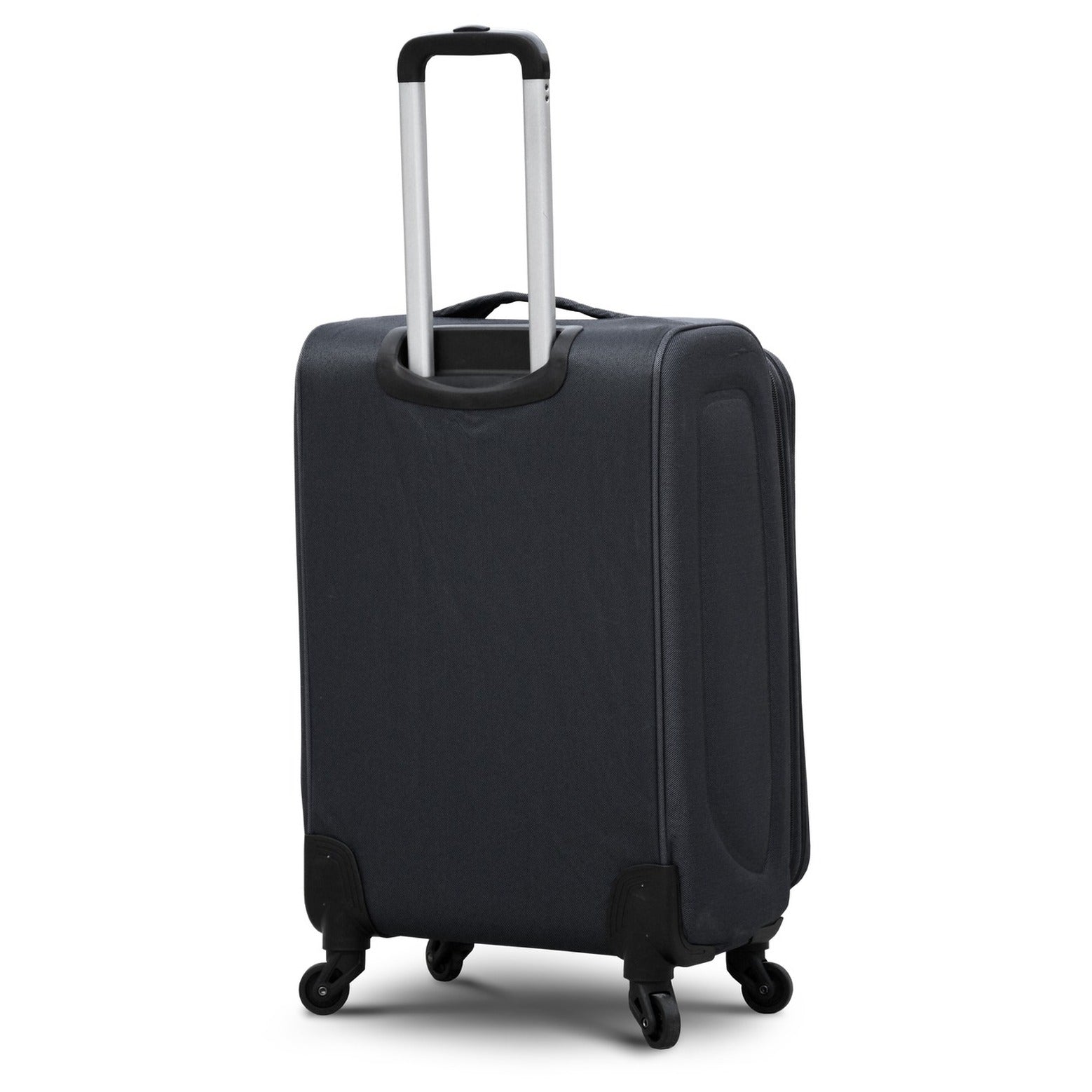 3 Piece Full Set 20" 24" 28 Inches Black Colour SJ JIAN 4 Wheel Luggage Lightweight Soft Material Trolley Bag Zaappy.com