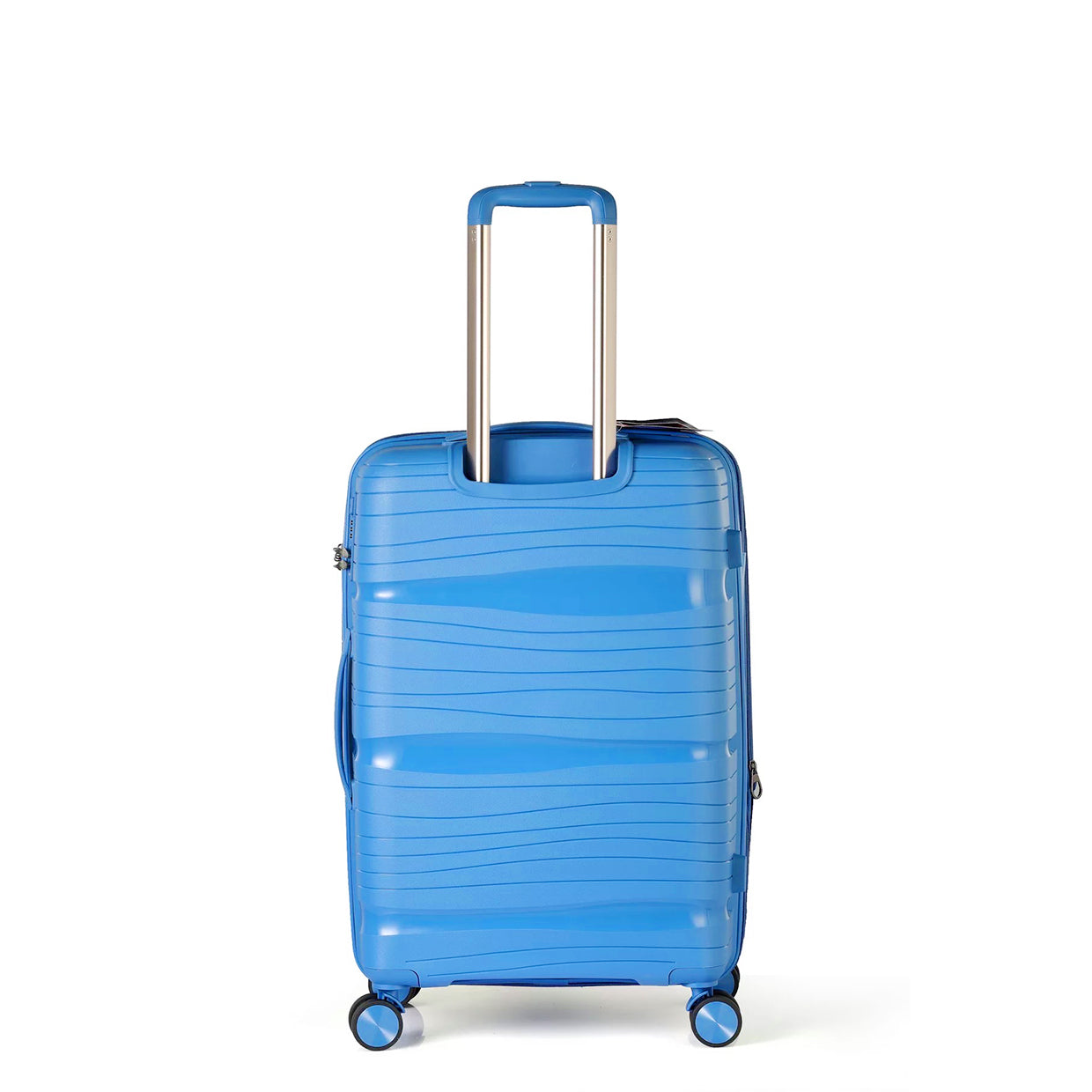 28" Sky Blue Colour Royal PP Luggage Lightweight Hard Case Trolley Bag with Double Spinner Wheel Zaappy.com