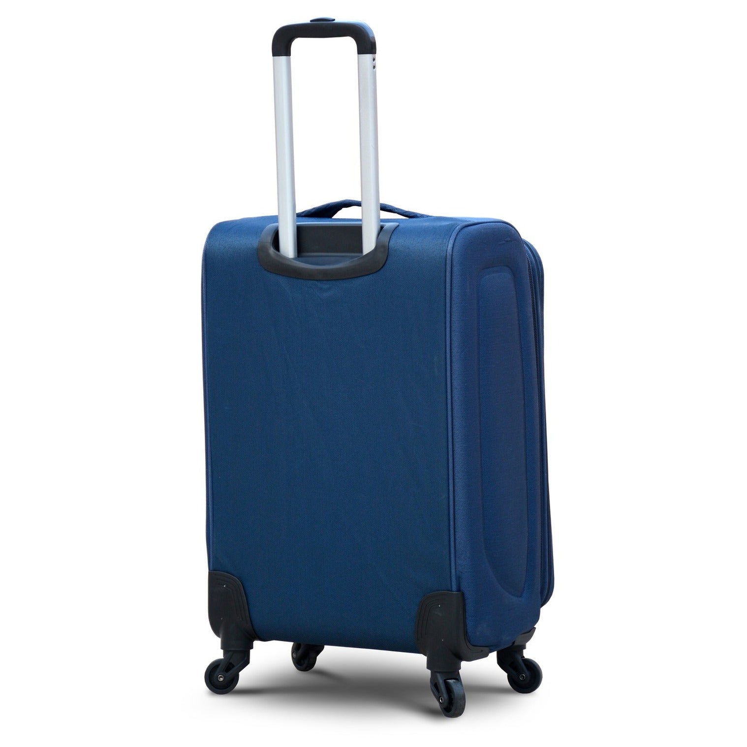 24" Blue Colour SJ JIAN 4 Wheel Luggage Lightweight Soft Material Trolley Bag Zaappy.com