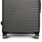 Dark Grey Colour Zig Zag ABS Lightweight Luggage Bag With Double Spinner Wheel Zaappy