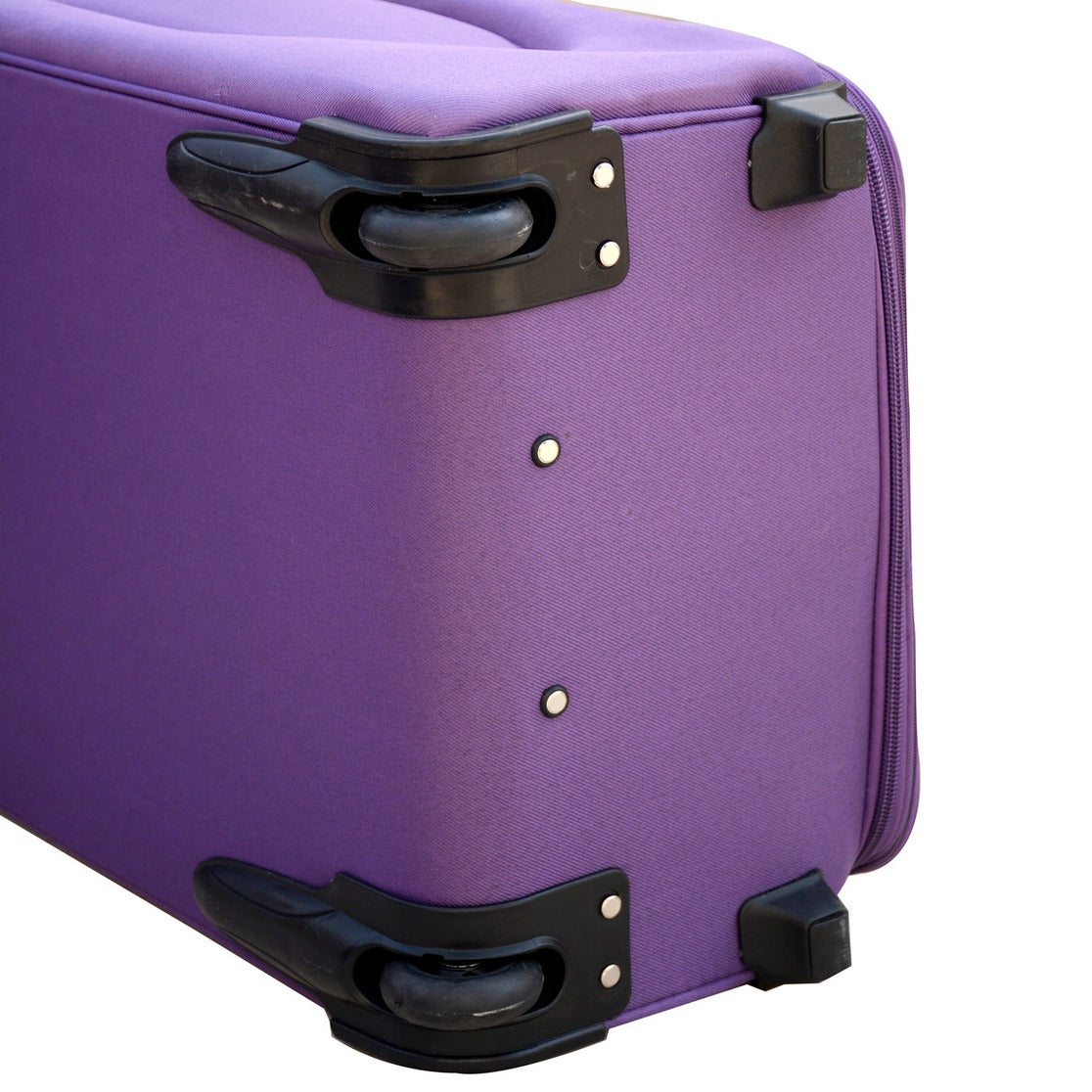 4 Piece Full Set 20" 24" 28" 32 Inches Purple Colour SJ JIAN 2 Wheel Lightweight Soft Material Luggage Bag