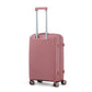 Pink Colour Crossline PP Unbreakable Luggage Bag with Double Spinner Wheel Zaappy