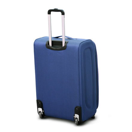 4 Piece Set 20, 24, 28 and 32 Inches Blue SJ JIAN 2 Wheel Lightweight Soft Material Luggage Bag