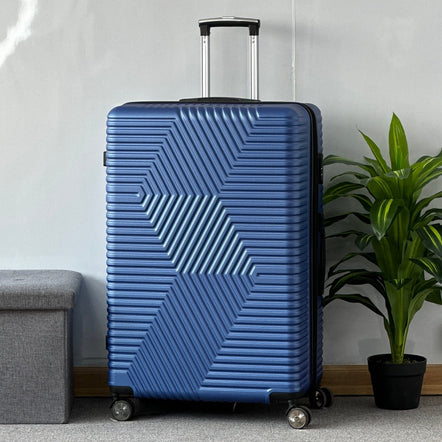 32 Inch Extra Large Luggage Zig Zag ABS Lightweight Suitcase Bag with Double Spinner Wheels