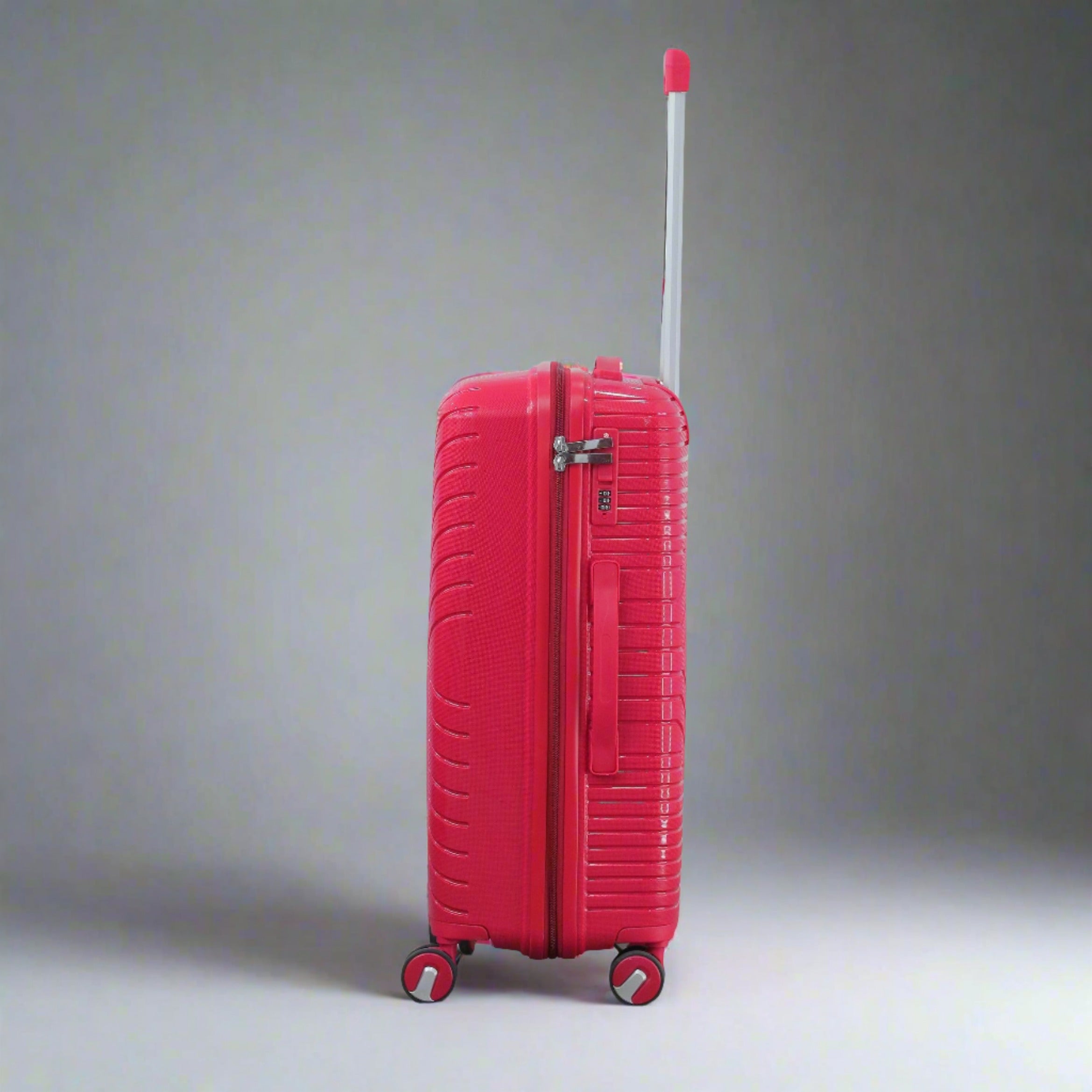 20 Inch Crossline PP Unbreakable Carry On Luggage Bag With Double Spinner Wheel
