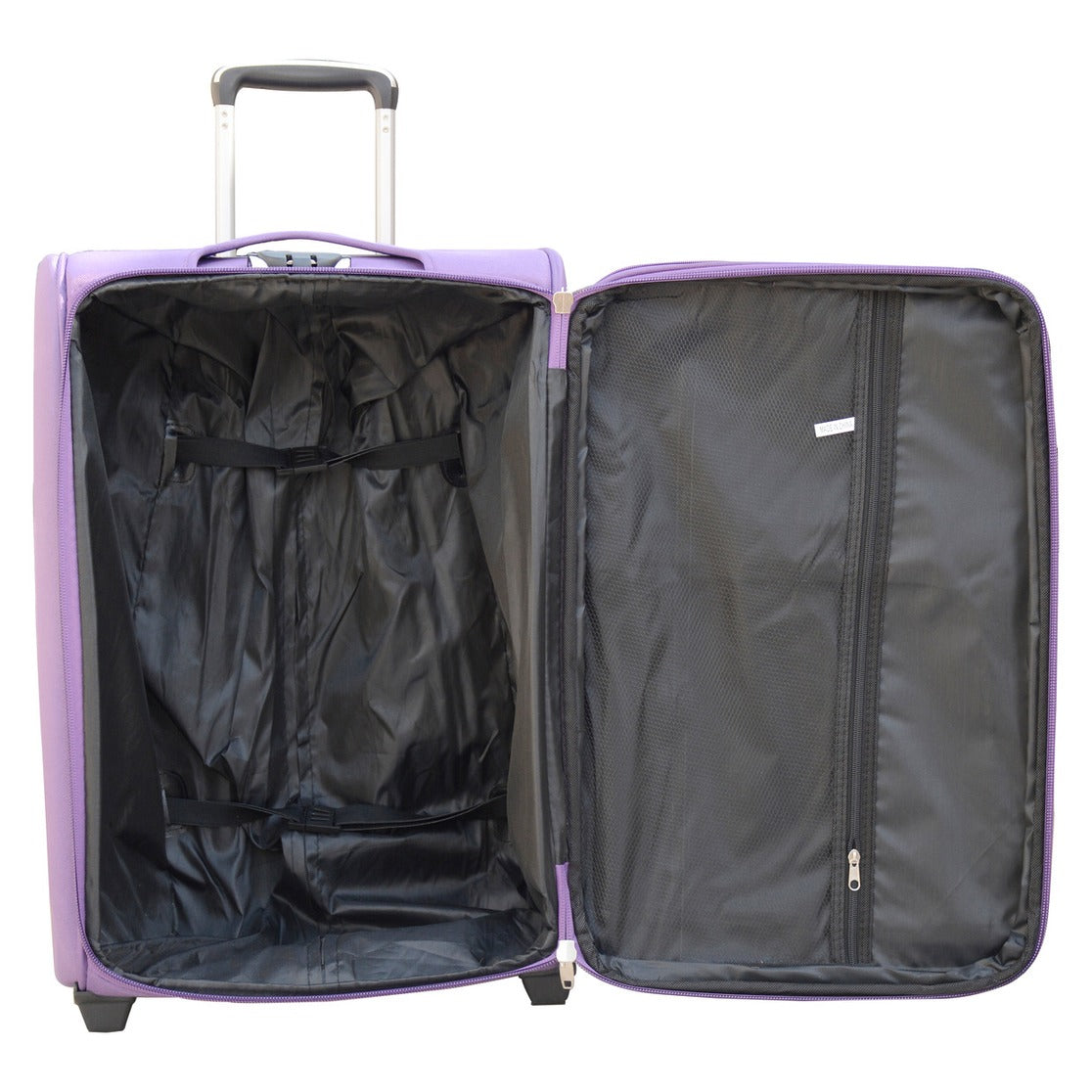 4 Piece Full Set 20" 24" 28" 32 Inches Purple Colour SJ JIAN 2 Wheel Lightweight Soft Material Luggage Bag