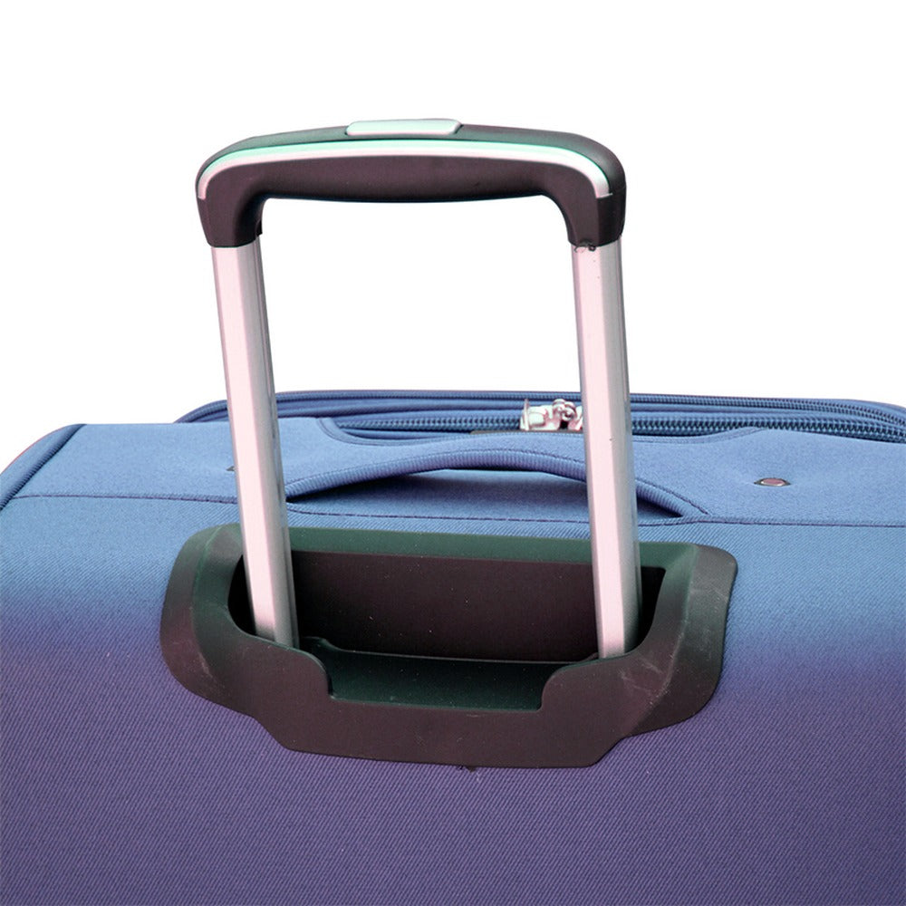 24" Blue Colour SJ JIAN 2 Wheel Luggage Lightweight Soft Material Trolley Bag