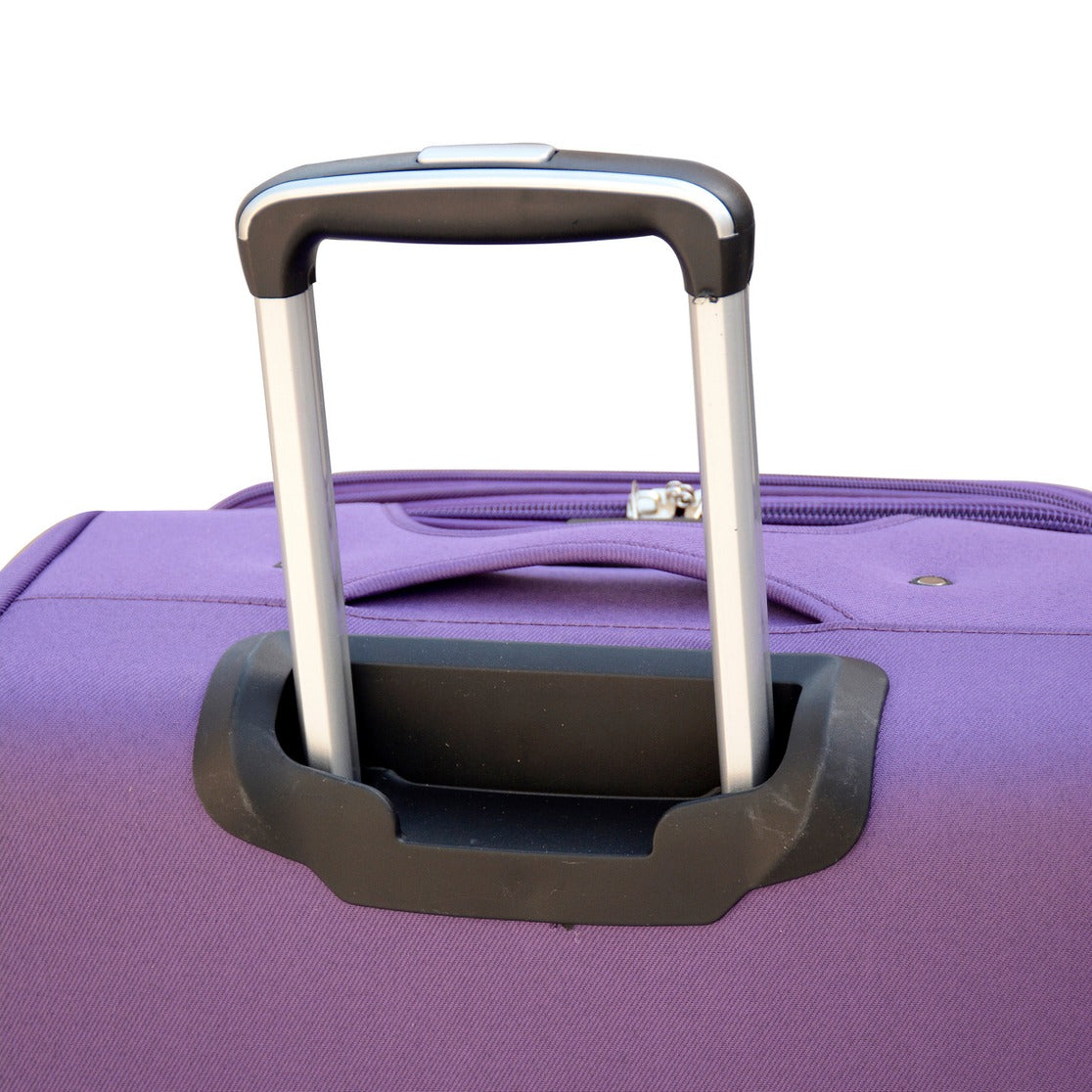 24" Purple Colour SJ JIAN 2 Wheel Luggage Lightweight Soft Material Trolley Bag Zaappy.com