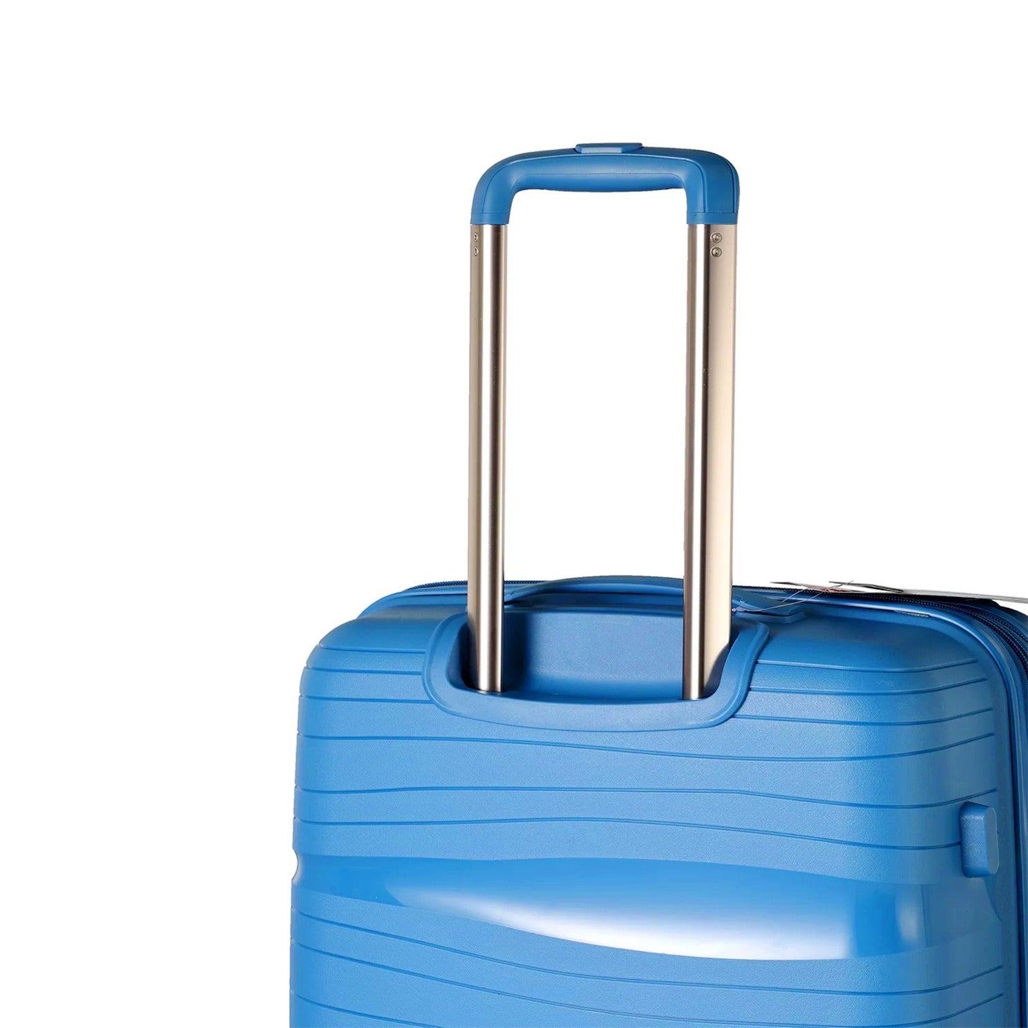 28" Sky Blue Colour Royal PP Luggage Lightweight Hard Case Trolley Bag with Double Spinner Wheel Zaappy.com