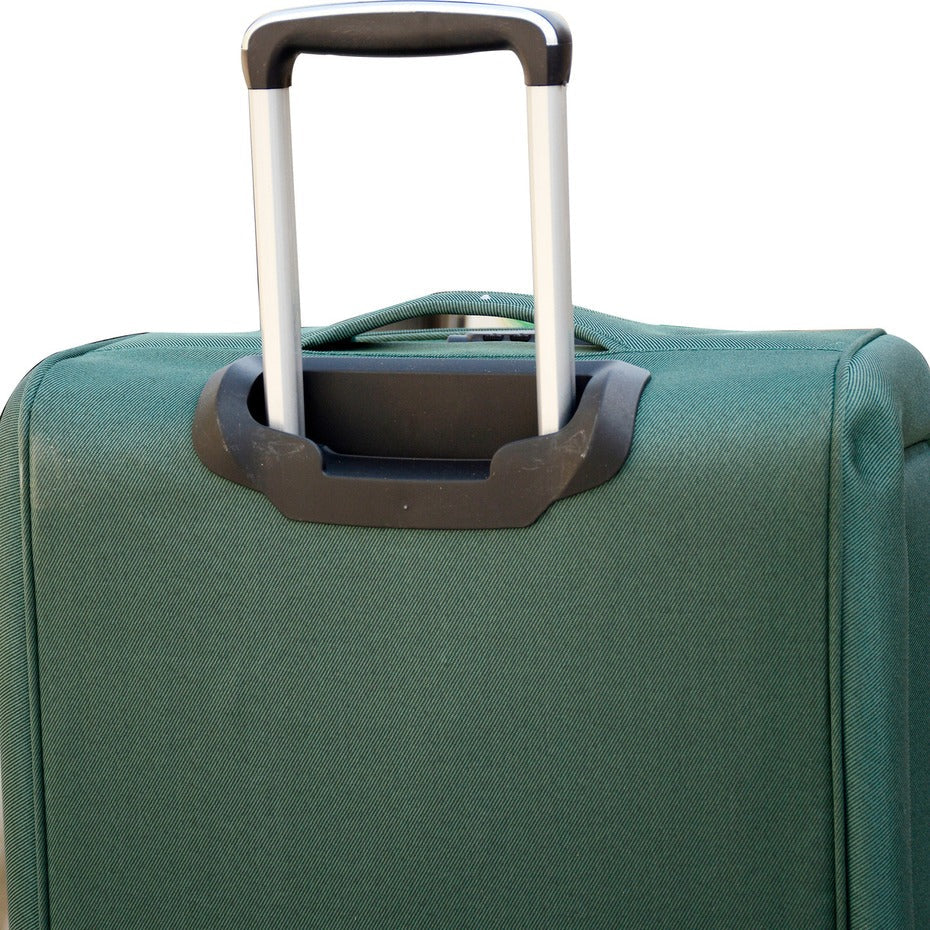 28" Green Colour SJ JIAN 2 Wheel Luggage Lightweight Soft Material Trolley Bag Zaappy.com