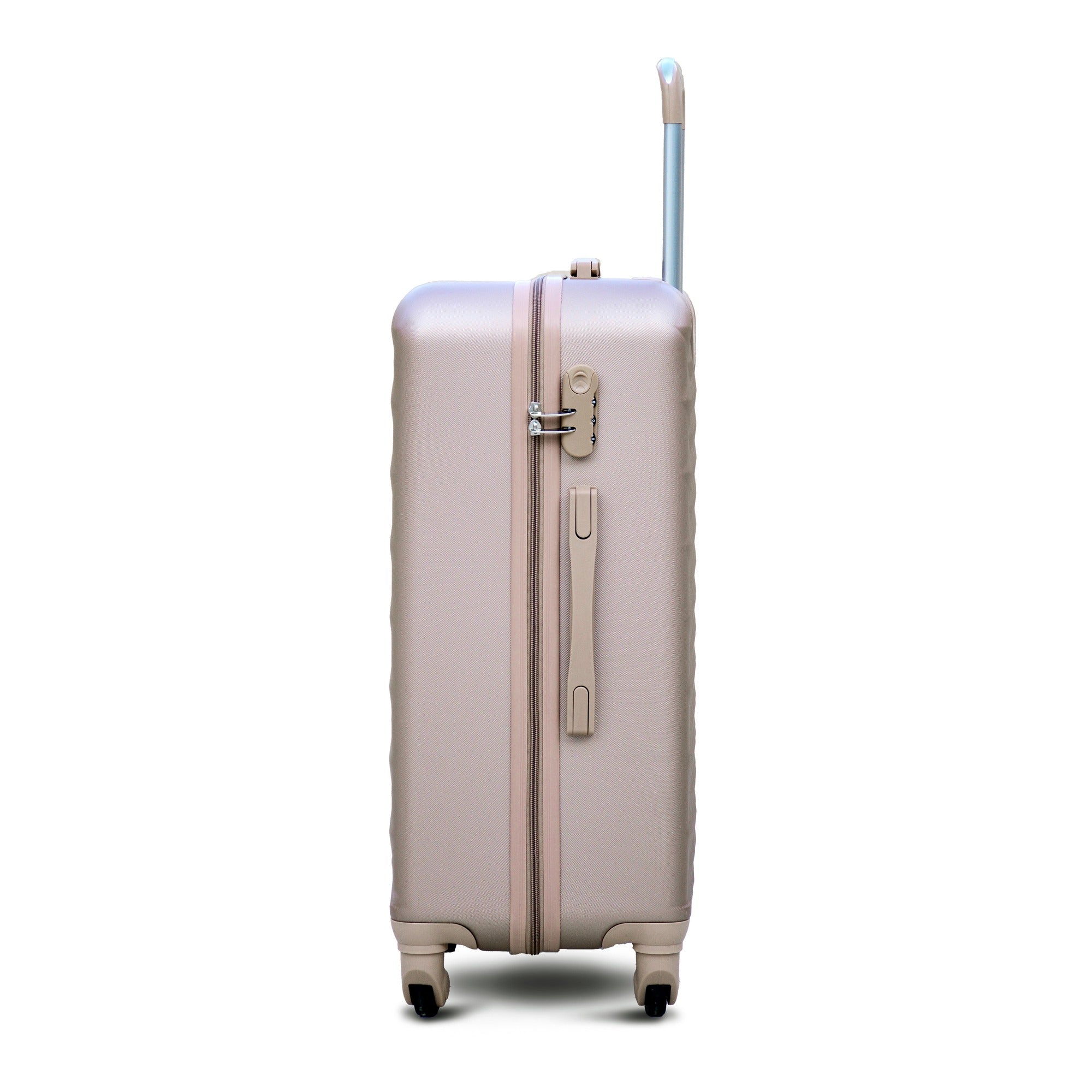 28" Gold Colour Diamond Cut ABS Lightweight Luggage Bag with Spinner Wheel
