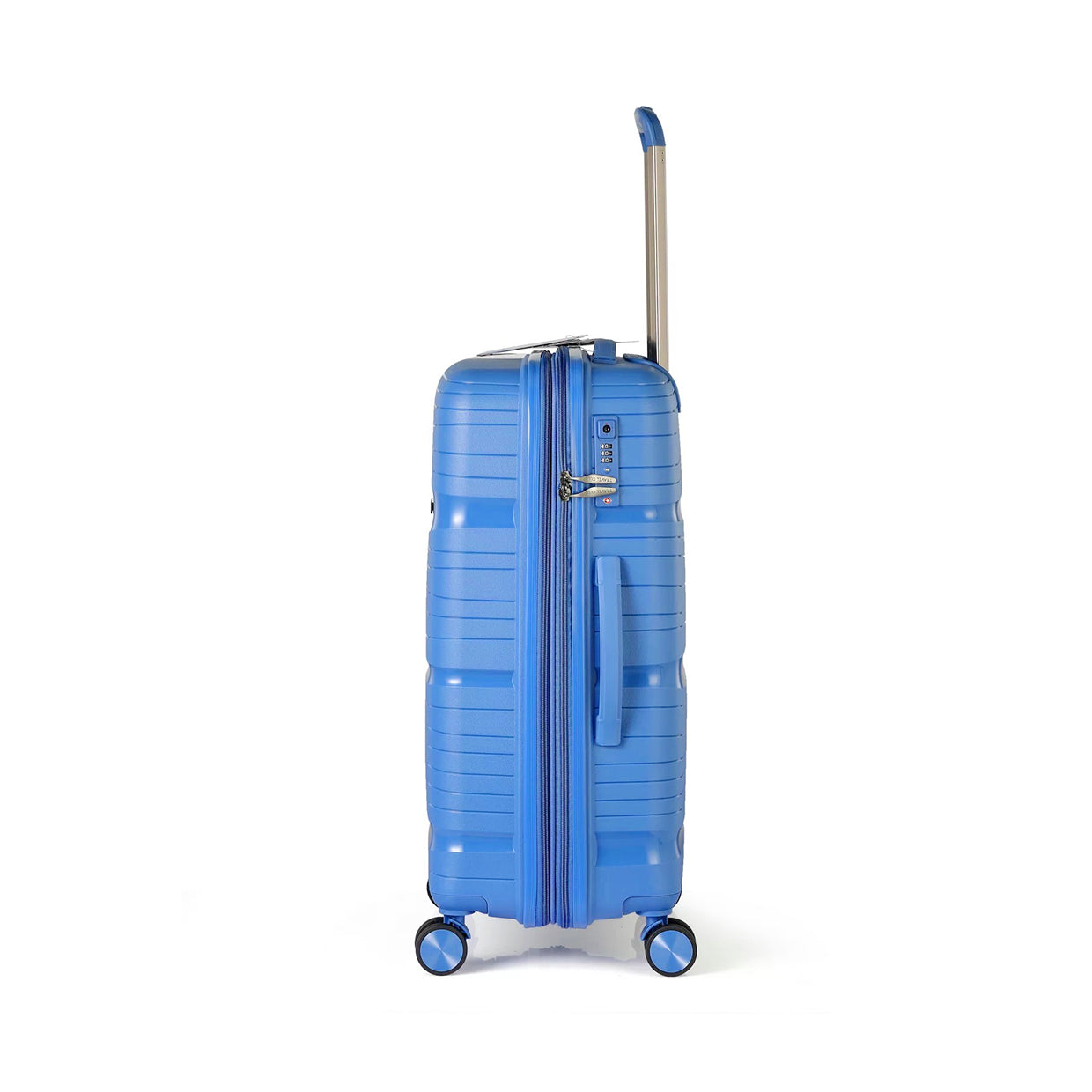 28" Sky Blue Colour Royal PP Luggage Lightweight Hard Case Trolley Bag with Double Spinner Wheel Zaappy.com