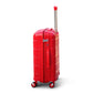 24" Red Colour Ceramic Smooth PP Luggage Lightweight Hard Case Trolley Bag With Double Spinner Wheel Zaappy.com