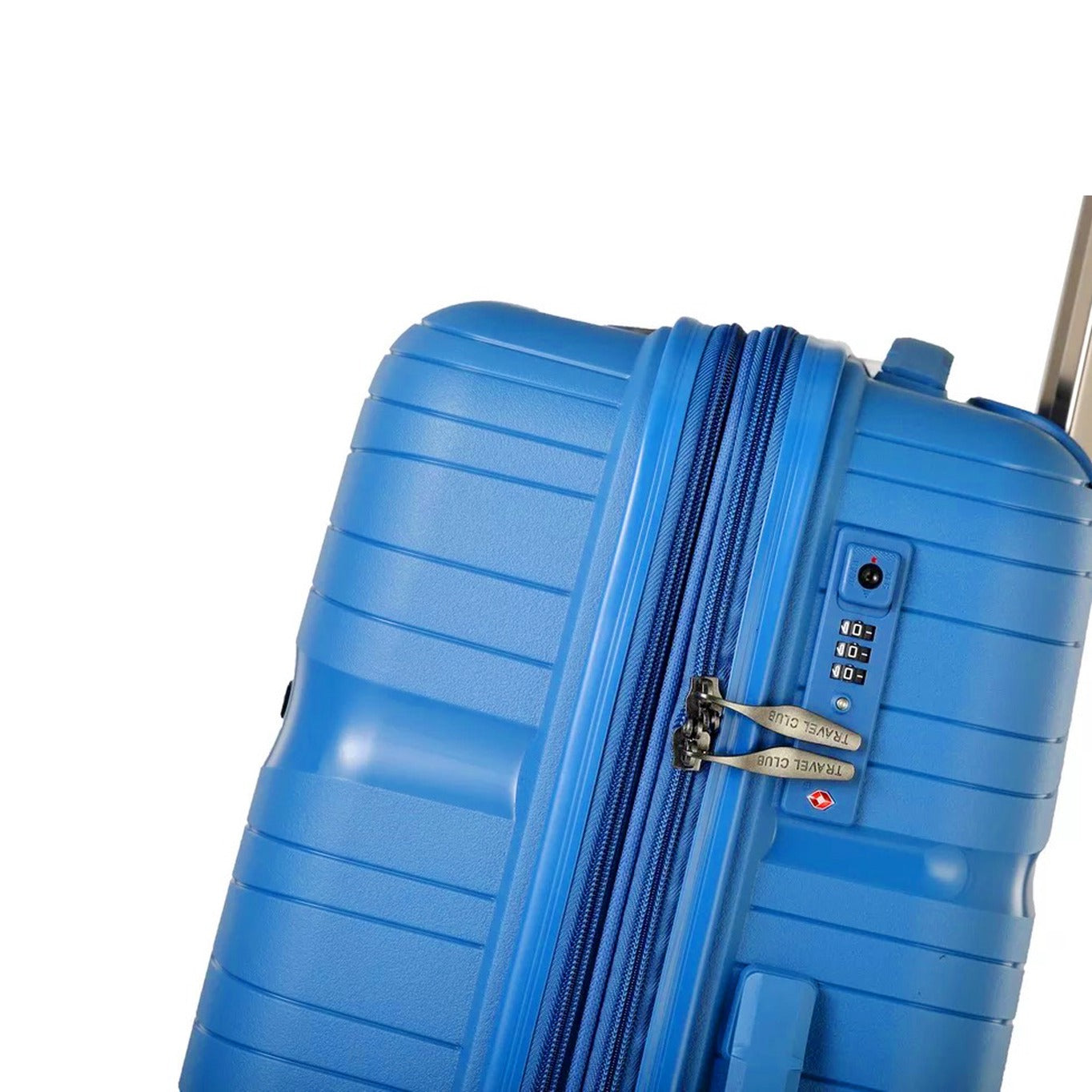 28" Sky Blue Colour Royal PP Luggage Lightweight Hard Case Trolley Bag with Double Spinner Wheel Zaappy.com