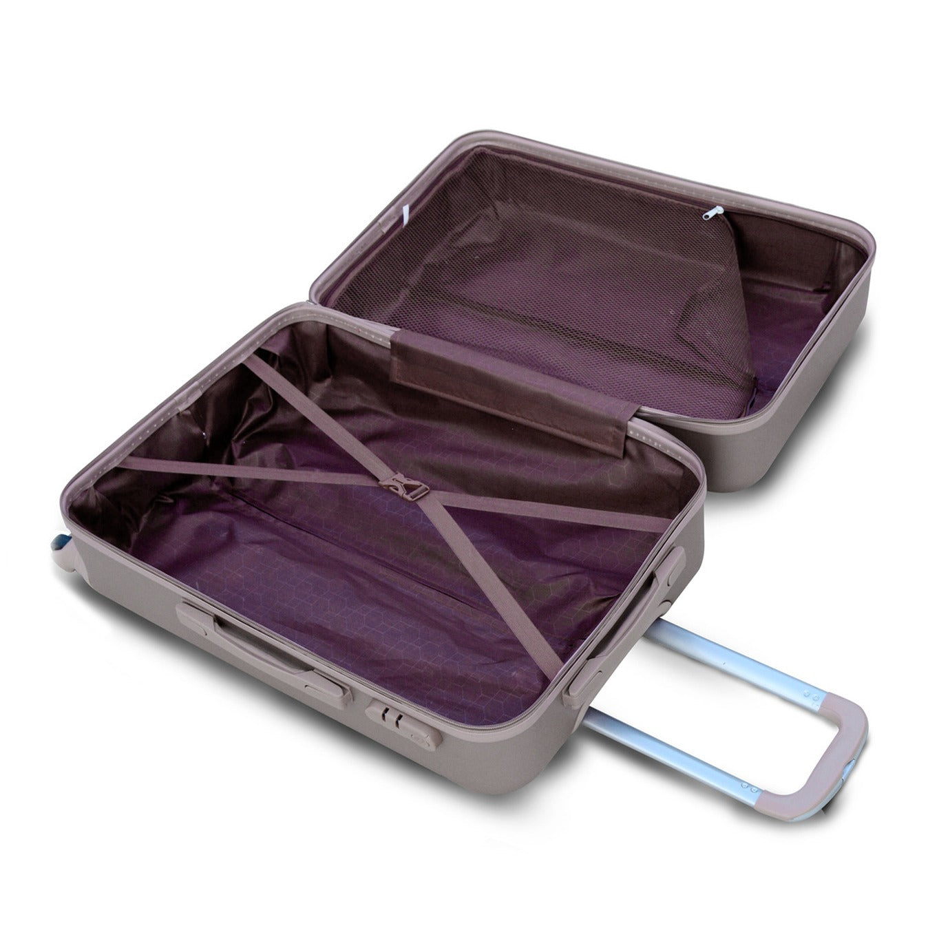 4 Piece Full Set 7" 20" 24" 28 Inches Gold Colour Diamond Cut ABS Lightweight Luggage Bag With Spinner Wheel Zaappy.com