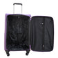 24" Purple Colour SJ JIAN 4 Wheel Luggage Lightweight Soft Material Trolley Bag Zaappy.com