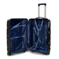 24" Black Colour Royal PP Luggage Lightweight Hard Case Trolley Bag With Double Spinner Wheel Zaappy.com