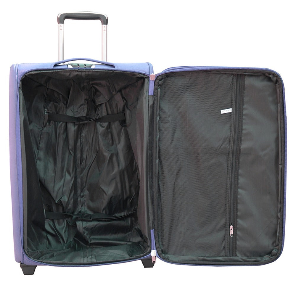 28" Blue Colour SJ JIAN 2 Wheel Luggage Lightweight Soft Material Trolley Bag Zaappy.com