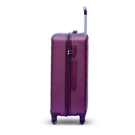 20" Diamond Cut ABS Lightweight Carry On Luggage Bag With Spinner Wheel