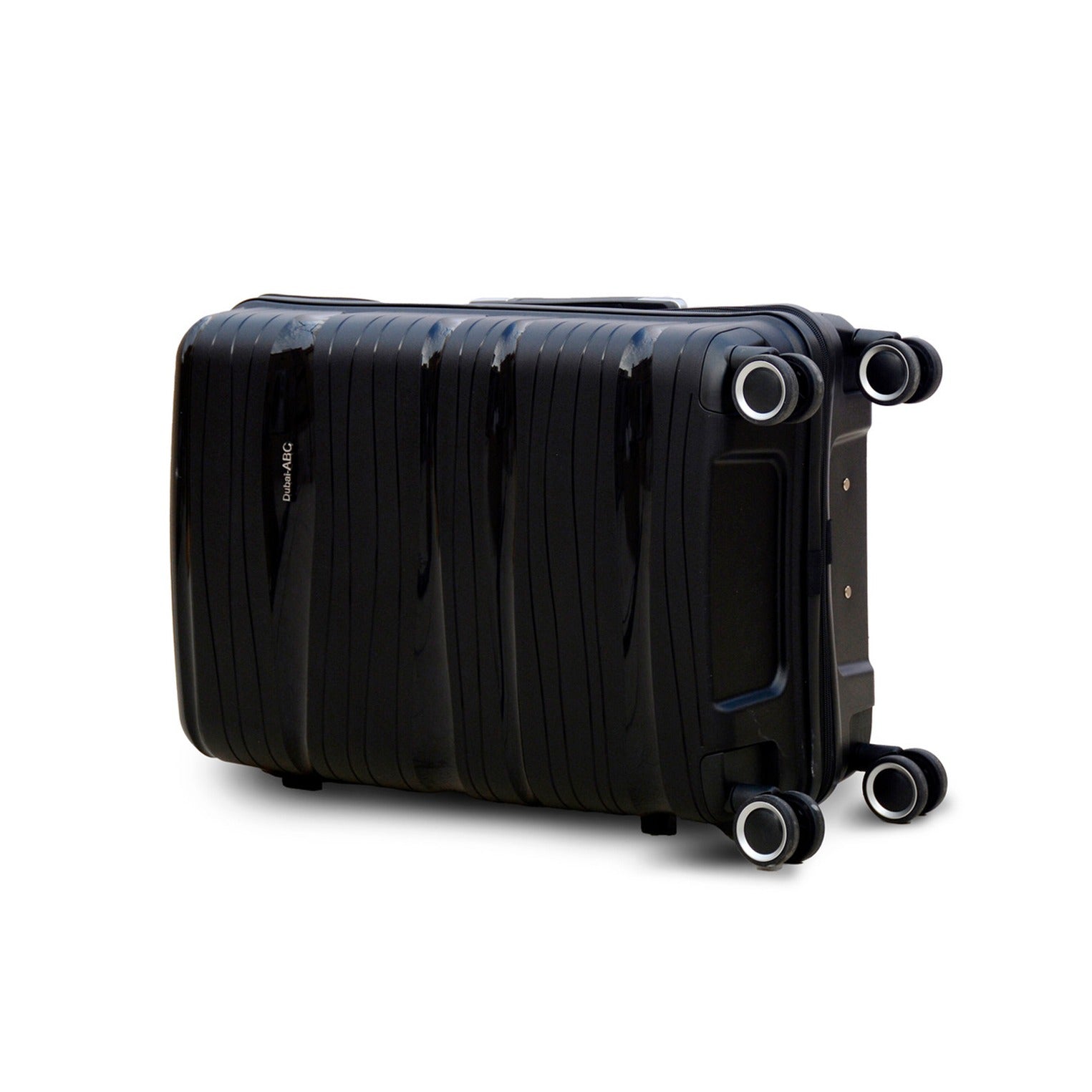28" Black Colour Royal PP Luggage Lightweight Hard Case Trolley Bag With Double Spinner Wheel