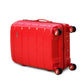 20" Red Colour Non Expandable Ceramic smooth PP Luggage Lightweight Hard Case Carry On Trolley Bag with Double Spinner Wheel