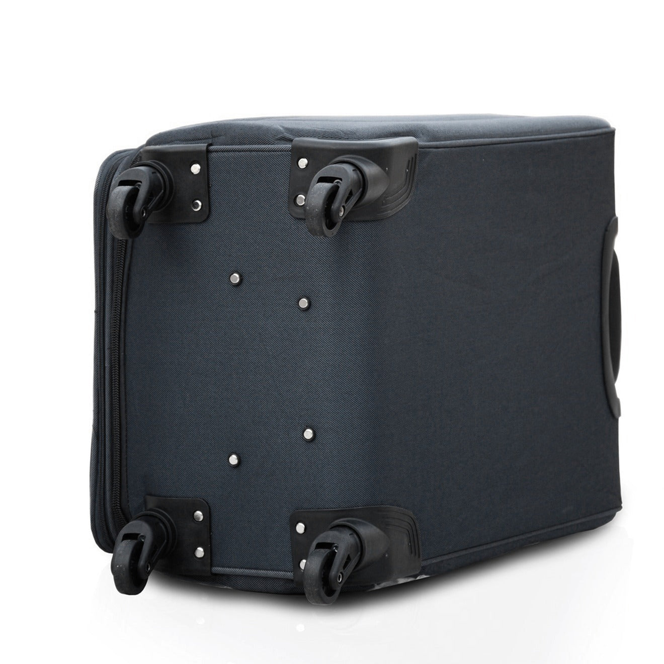 3 Piece Full Set 20" 24" 28 Inches Black Colour SJ JIAN 4 Wheel Luggage Lightweight Soft Material Trolley Bag