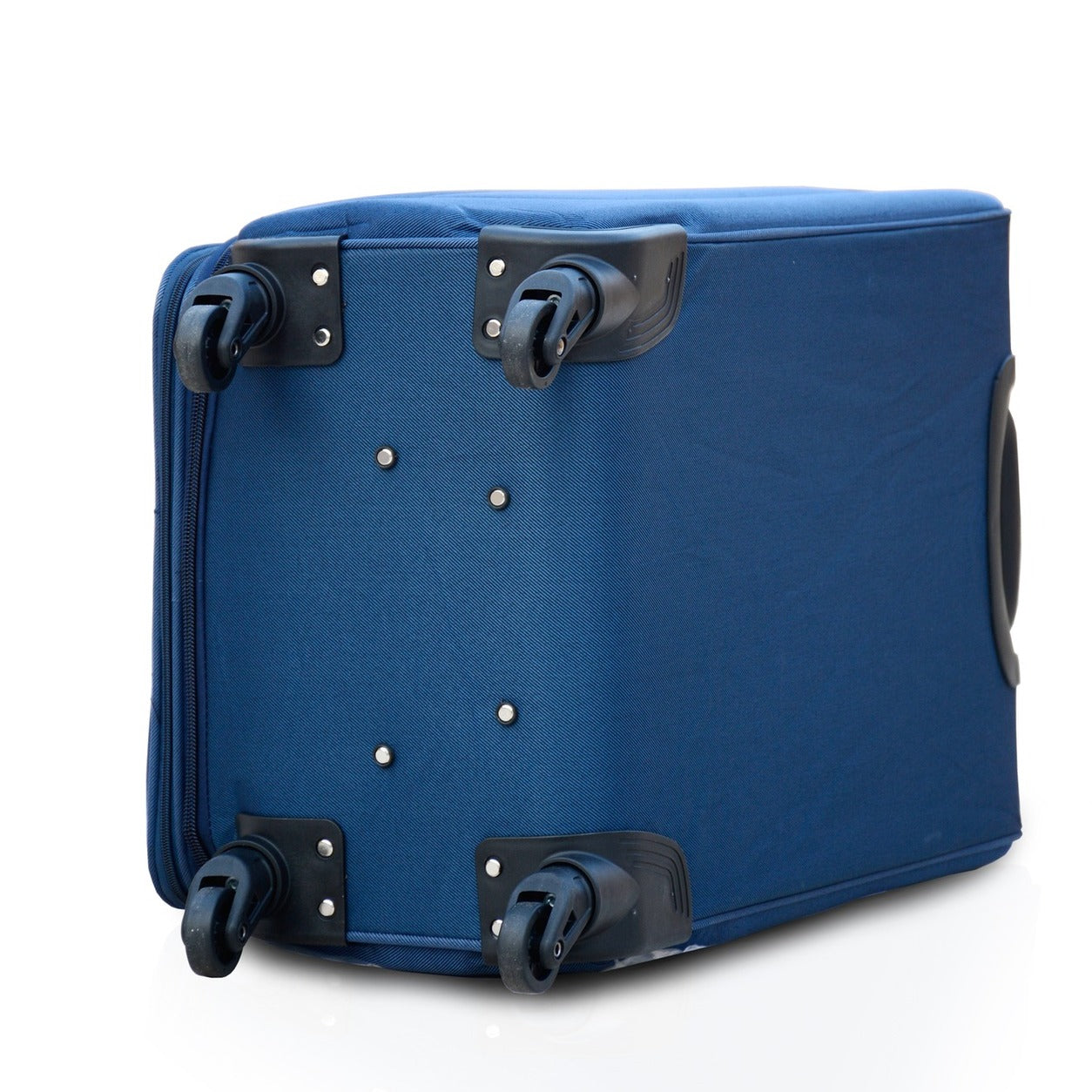 20" Blue Colour SJ JIAN 4 Wheel Luggage Lightweight Soft Material Carry On Trolley Bag
