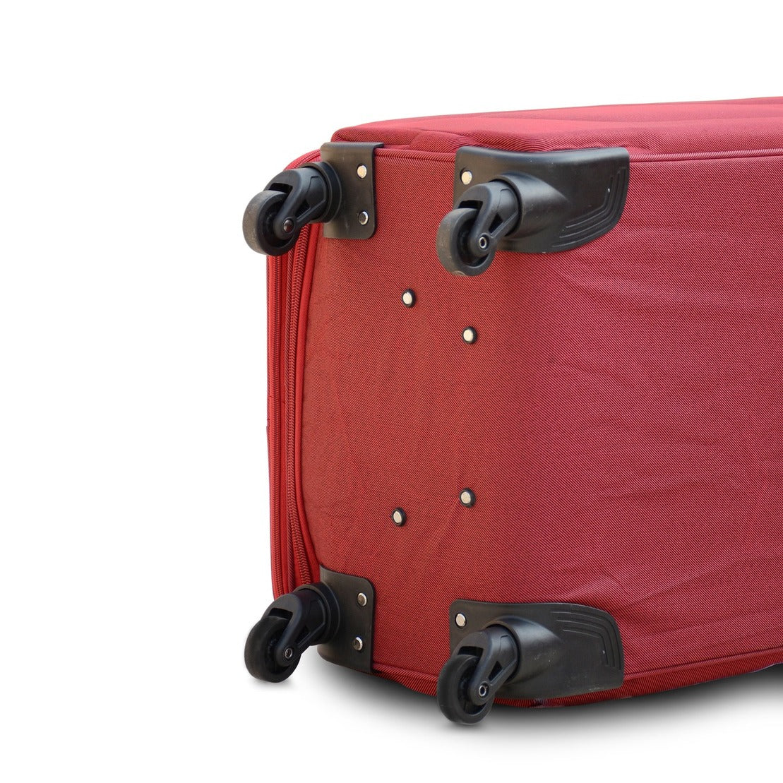 28" Red Colour SJ JIAN 4 Wheel Luggage Lightweight Soft Material Trolley Bag Zaappy.com