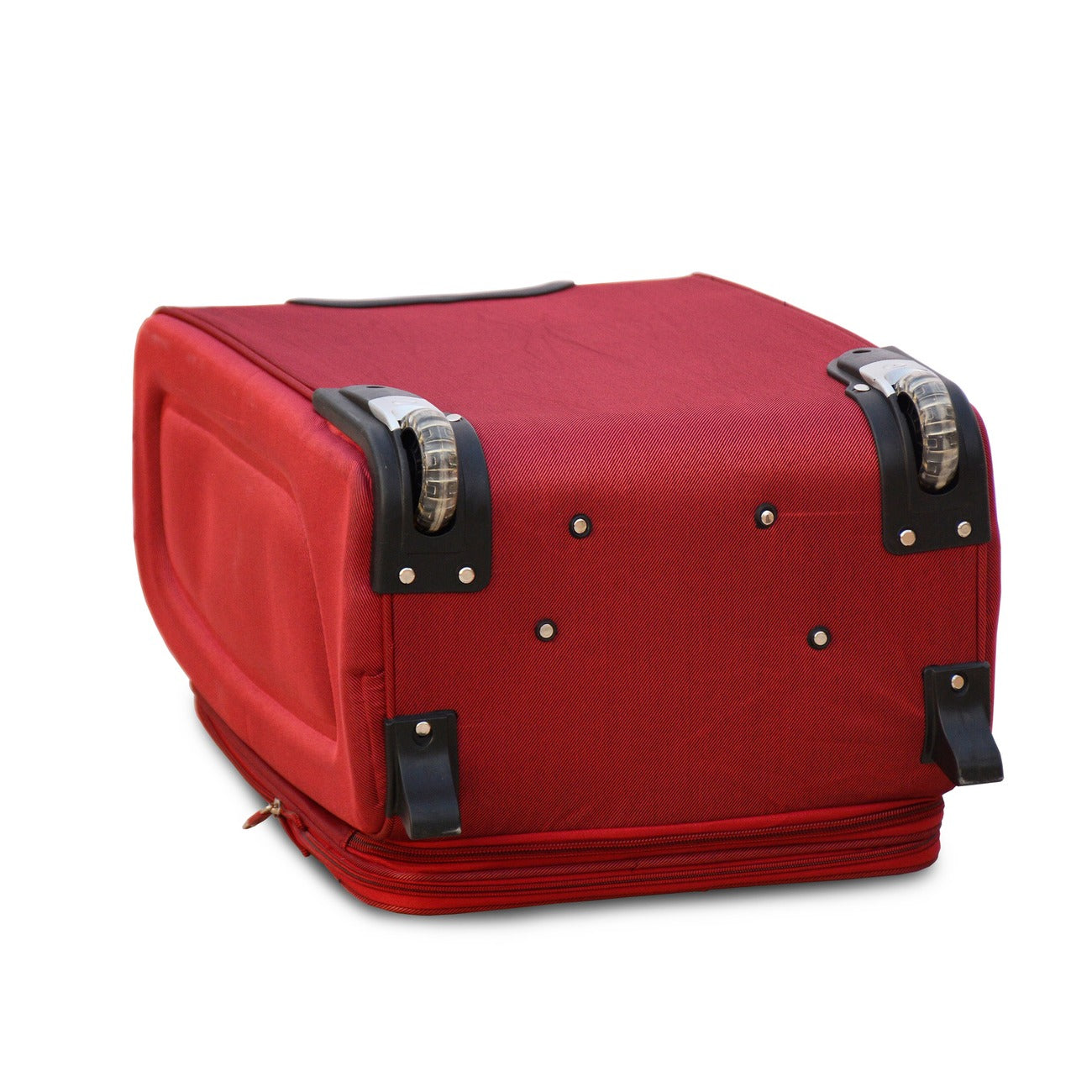 20" Red Colour SJ JIAN 2 Wheel Luggage Lightweight Soft Material Carry On Trolley Bag
