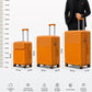Monarch Lightweight PC 3 Pcs Set (20/24/28 Inch) Luggage Bags with Its dimension