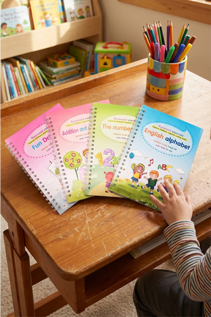 Magic Handwriting Practice Book With Magic Pen | Magic 3D Notebook For Kids | English and Arabic