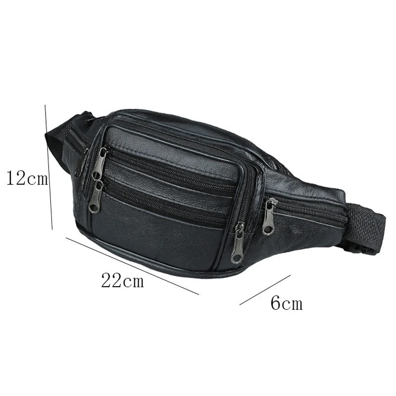Men's Leather Waist Bag | Utility Belt Bag for Travel Purpose