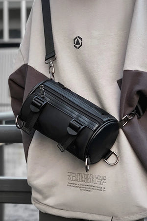 Men's Crossbody Travel Mini Bag | Cylinder Trunkey Bag
