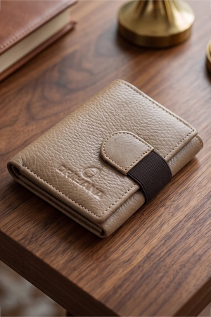 Men's Genuine Leather Wallet | 3 Fold Button Wallet WLT0001
