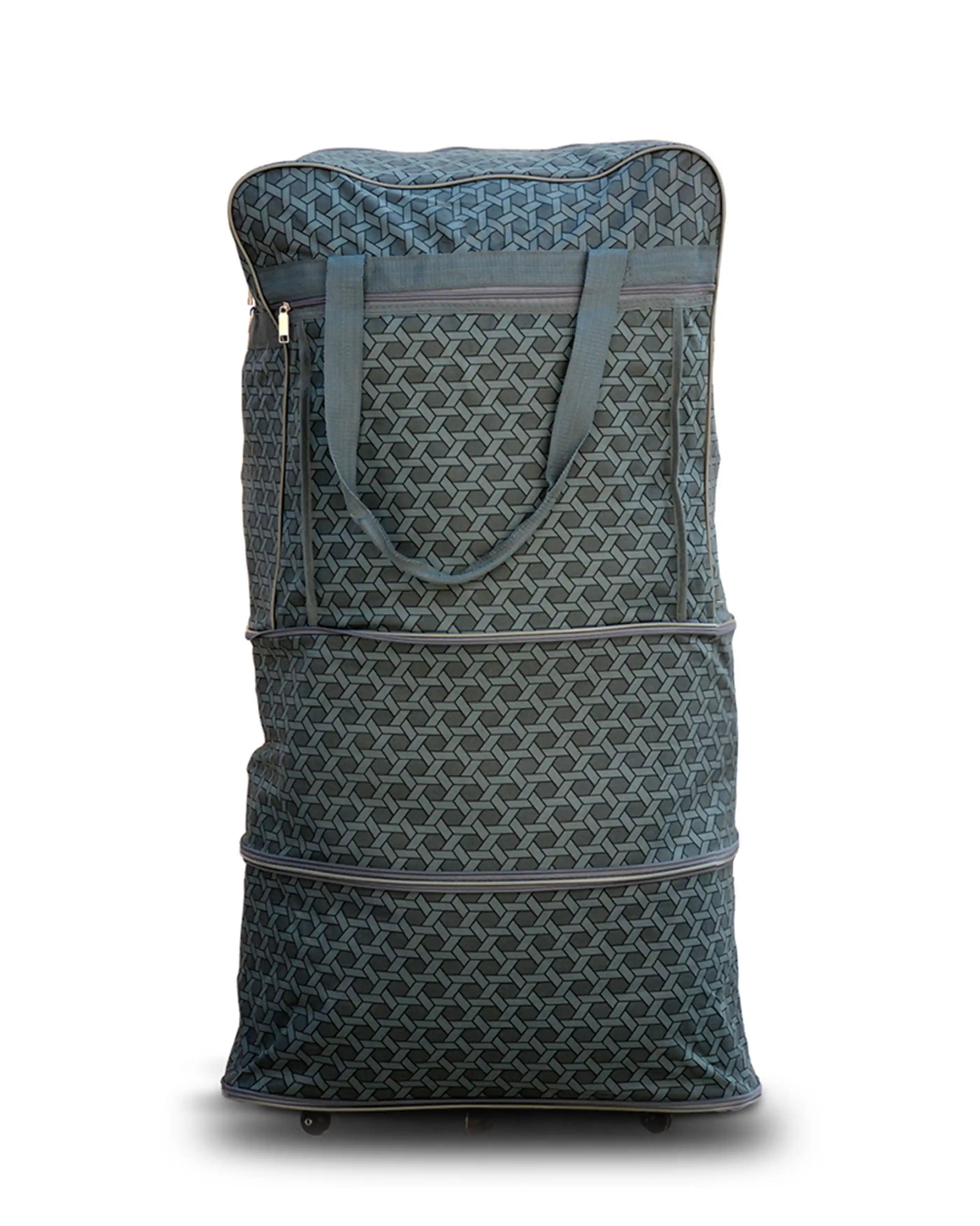 Expandable Foldable Lightweight Travel Duffel Mesh Wheel Bag | Rolling Storage Bag