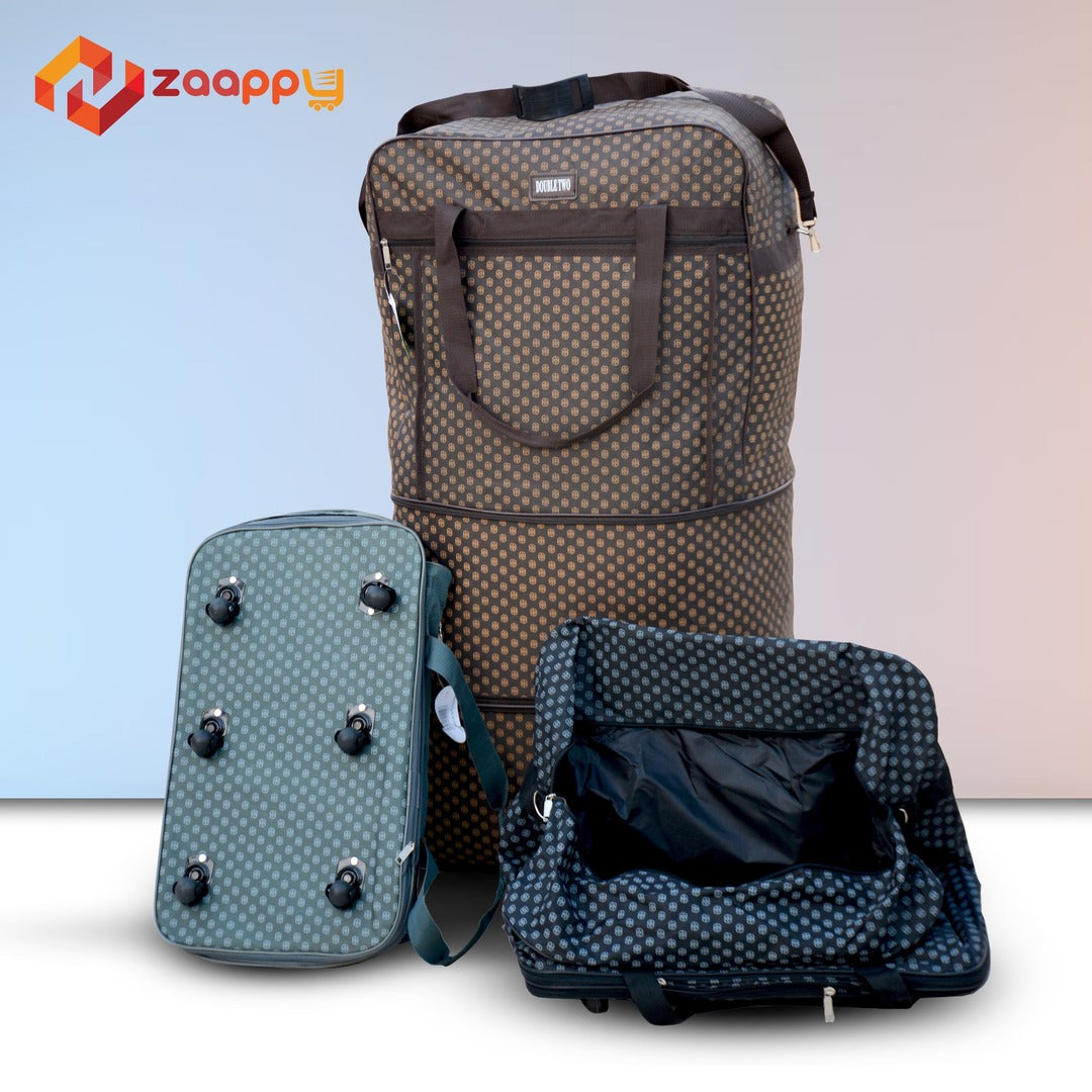 Expandable Foldable Lightweight Travel Duffel Mesh Wheel Bag | Rolling Storage Bag Zaappy