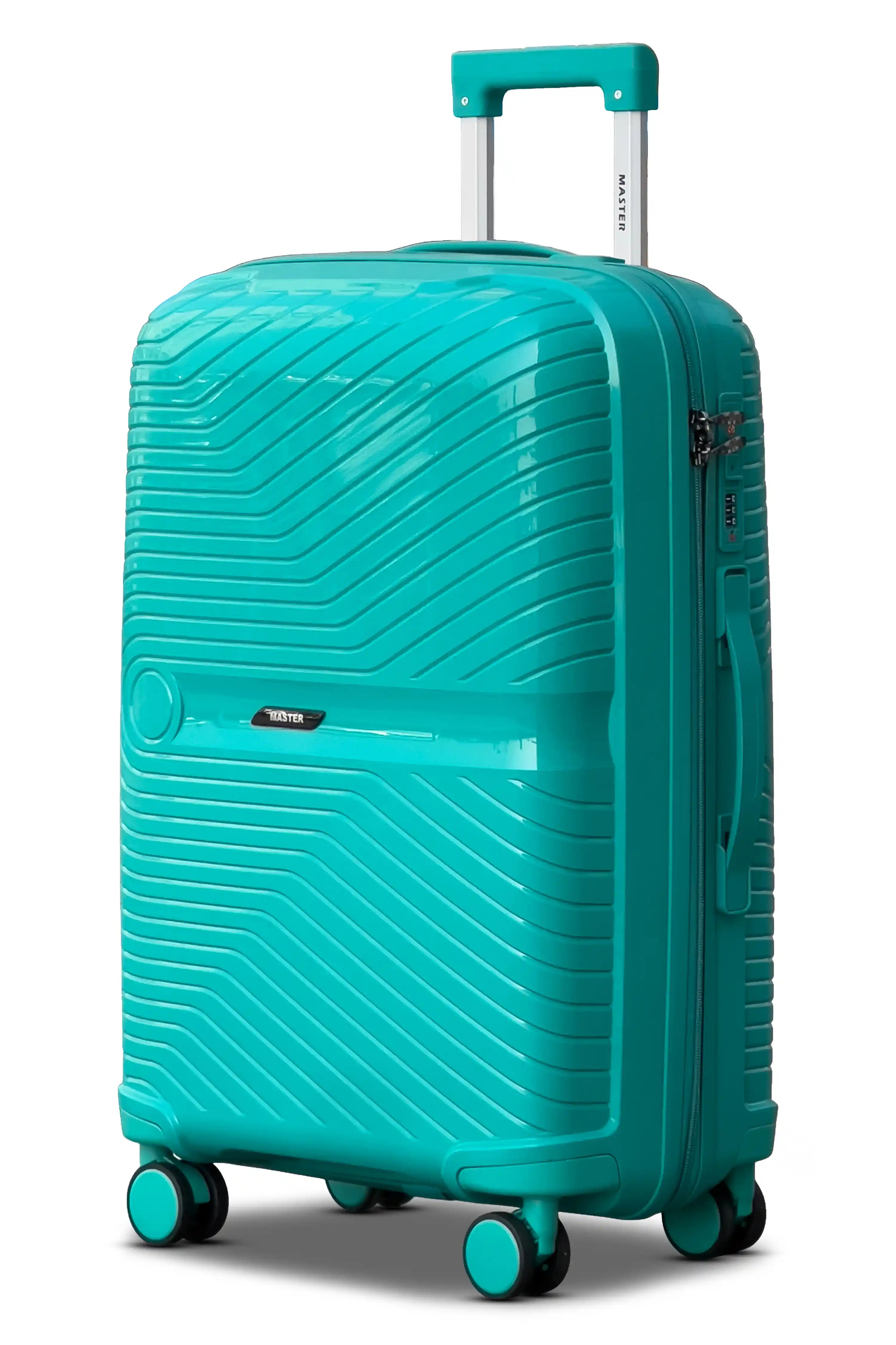 24 Inch Medium Size Checked In Miami PP Unbreakable Lightweight Unbreakable Luggage Bags with Smooth Spinner Wheels