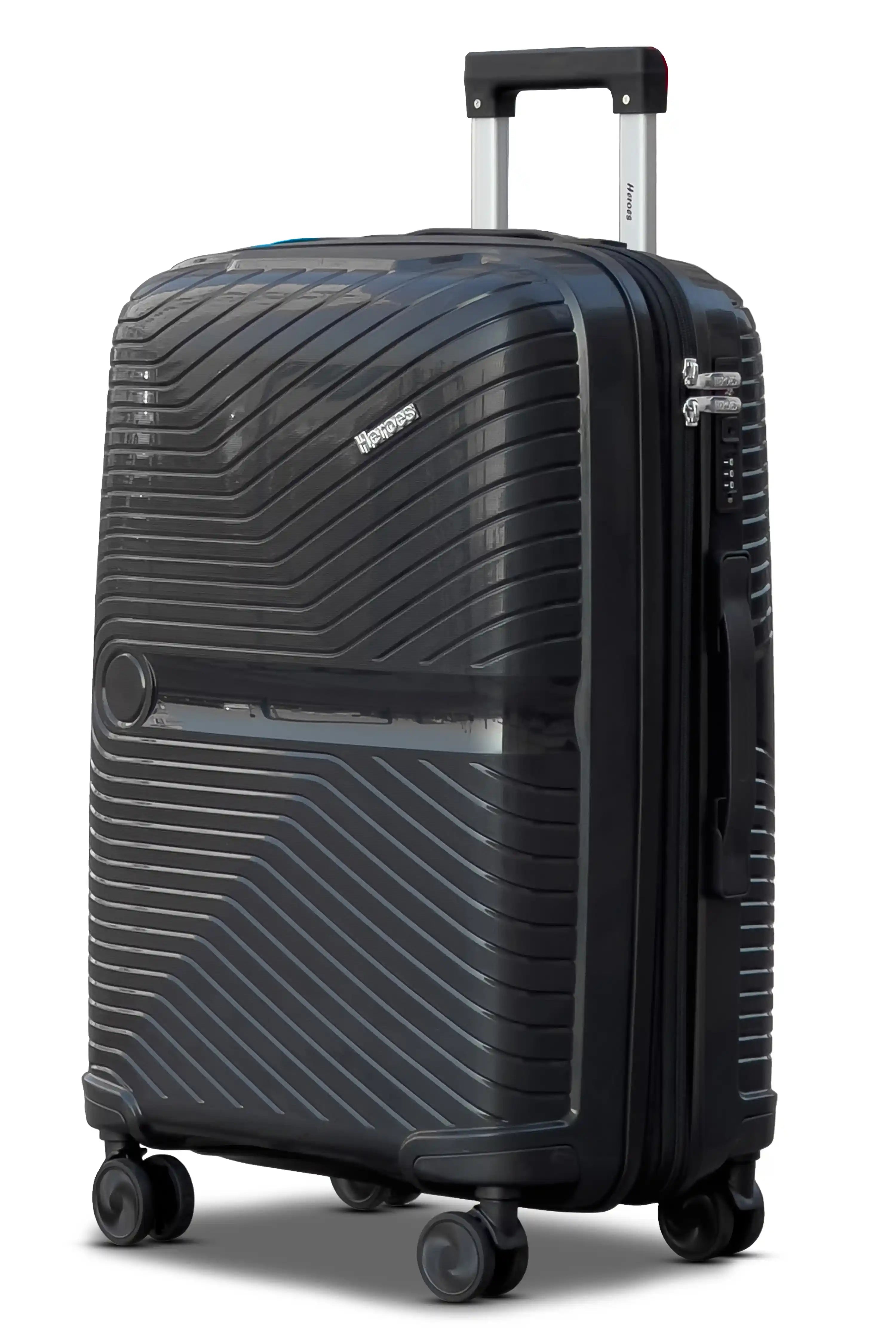 24 Inch Medium Size Checked In Miami PP Unbreakable Lightweight Unbreakable Luggage Bags with Smooth Spinner Wheels