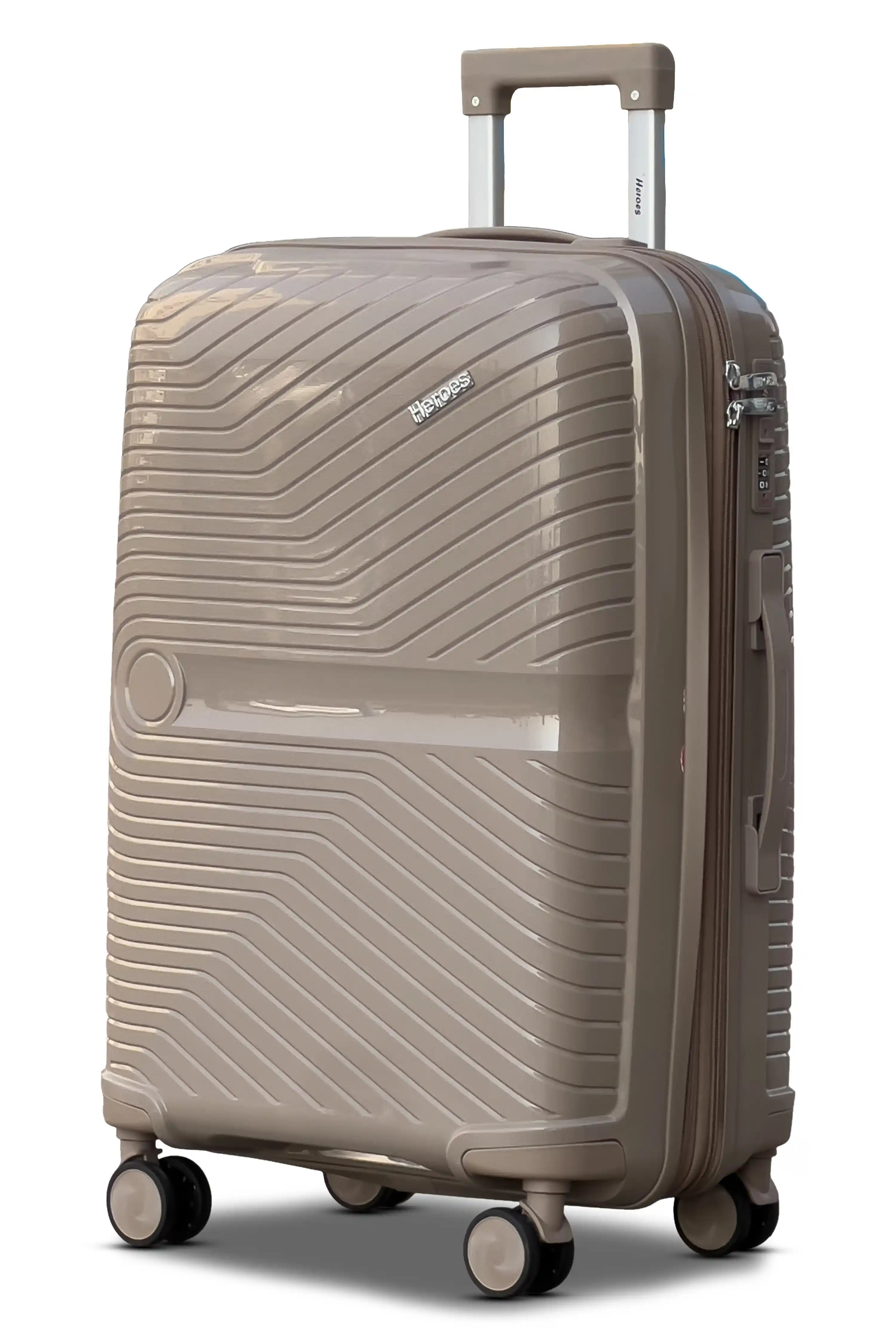 24 Inch Medium Size Checked In Miami PP Unbreakable Lightweight Unbreakable Luggage Bags with Smooth Spinner Wheels