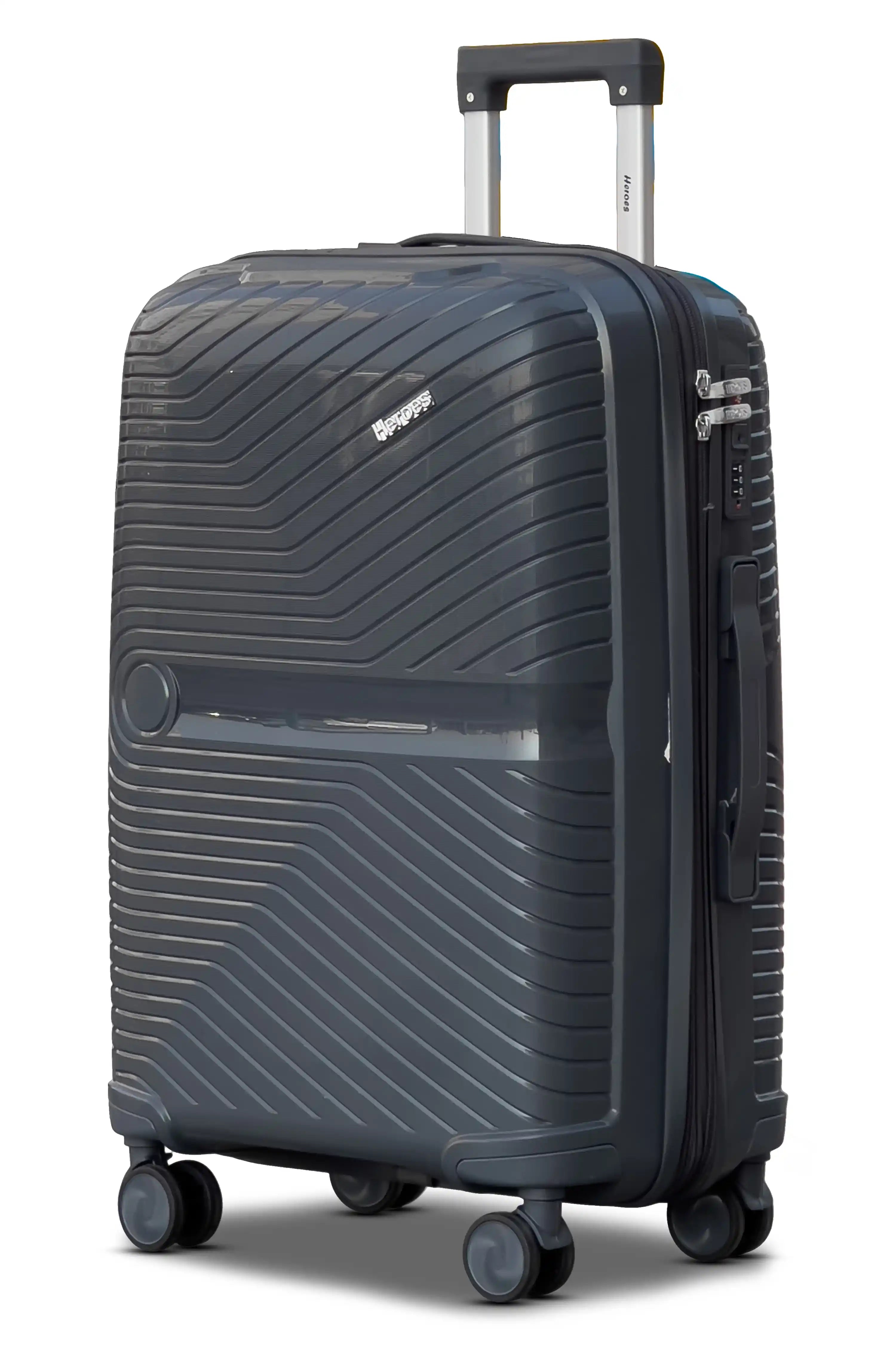 24 Inch Medium Size Checked In Miami PP Unbreakable Lightweight Unbreakable Luggage Bags with Smooth Spinner Wheels
