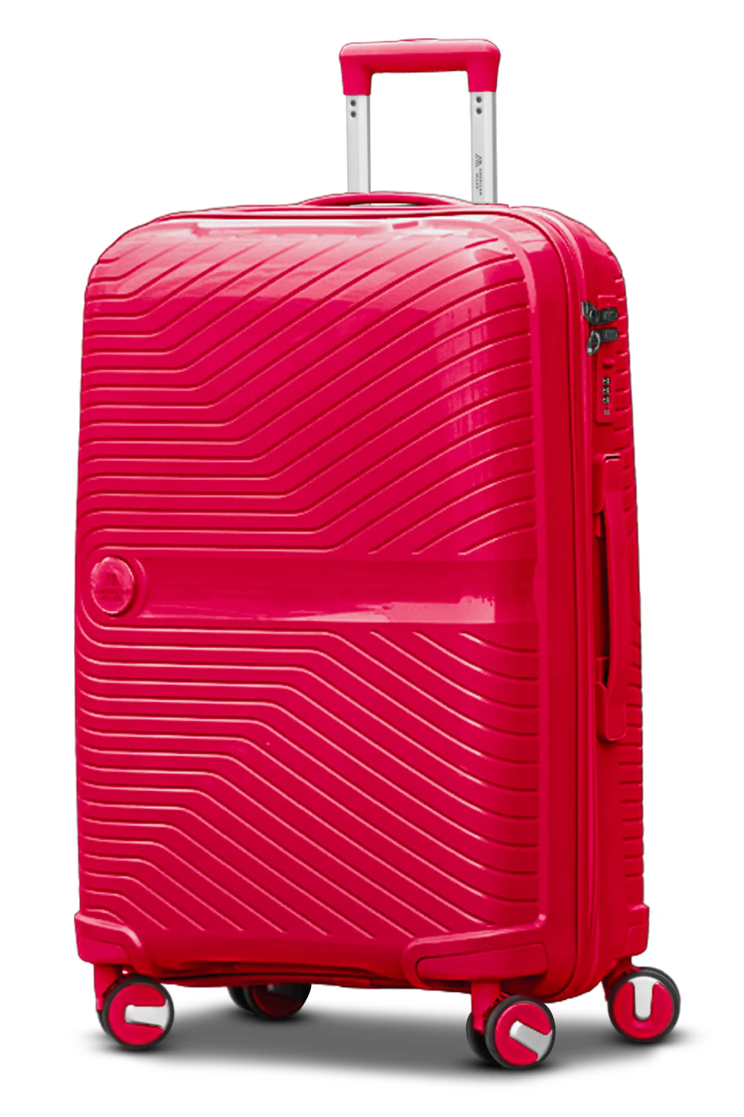 24 Inch Medium Size Checked In Miami PP Unbreakable Lightweight Unbreakable Luggage Bags with Smooth Spinner Wheels