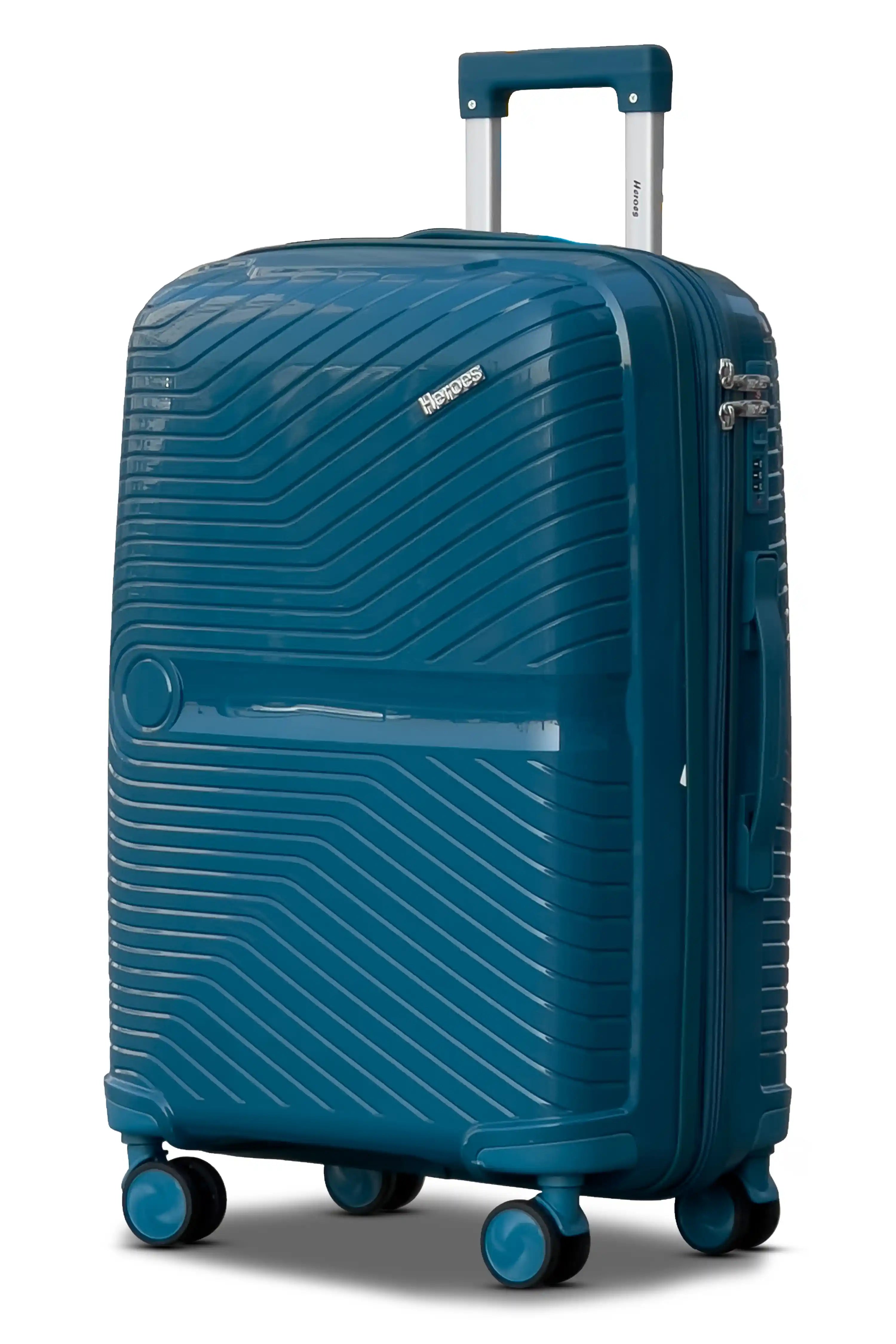 24 Inch Medium Size Checked In Miami PP Unbreakable Lightweight Unbreakable Luggage Bags with Smooth Spinner Wheels