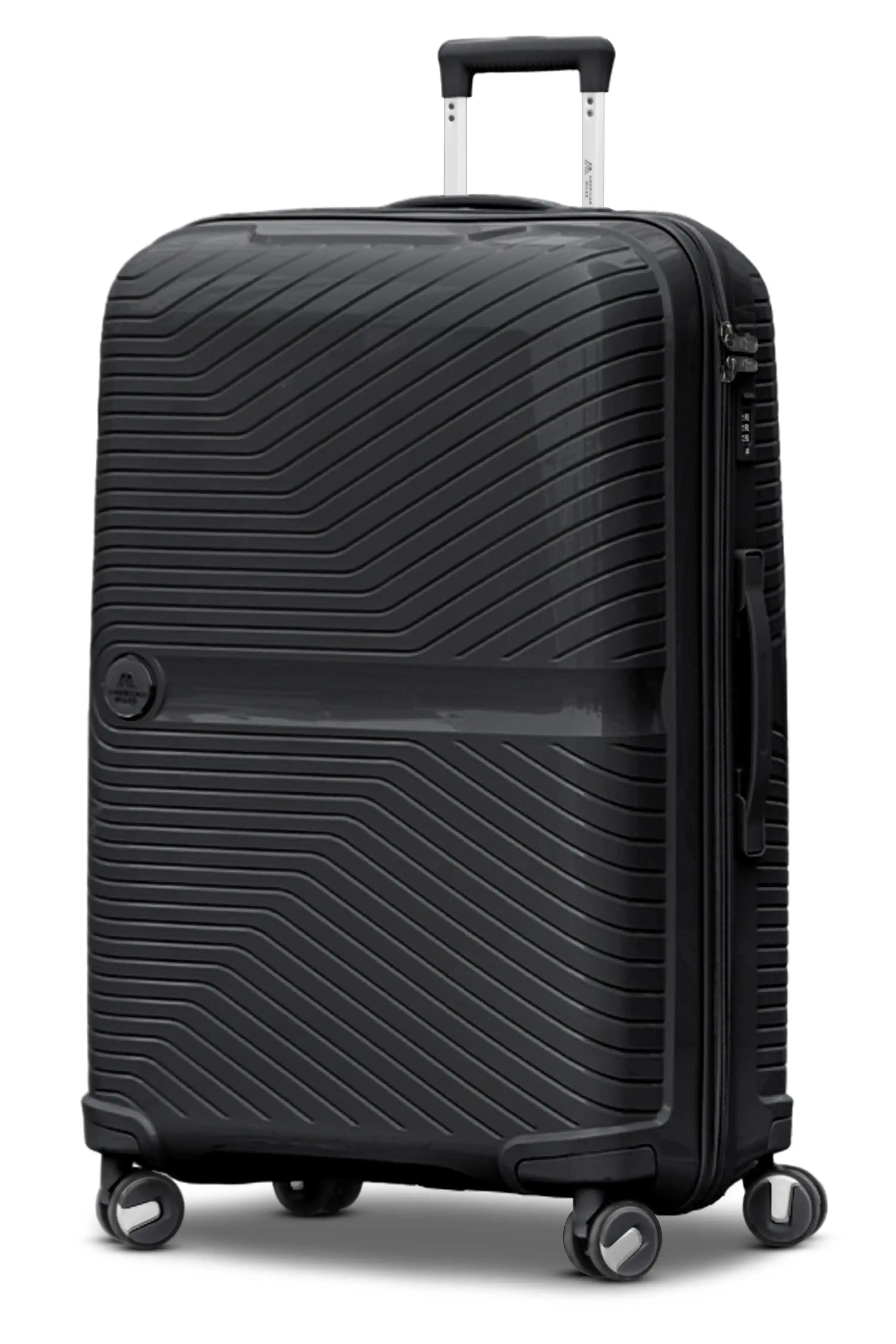 28 Inch Large Size Checked In Miami PP Unbreakable Lightweight Luggage Bags with Smooth Spinner Wheels