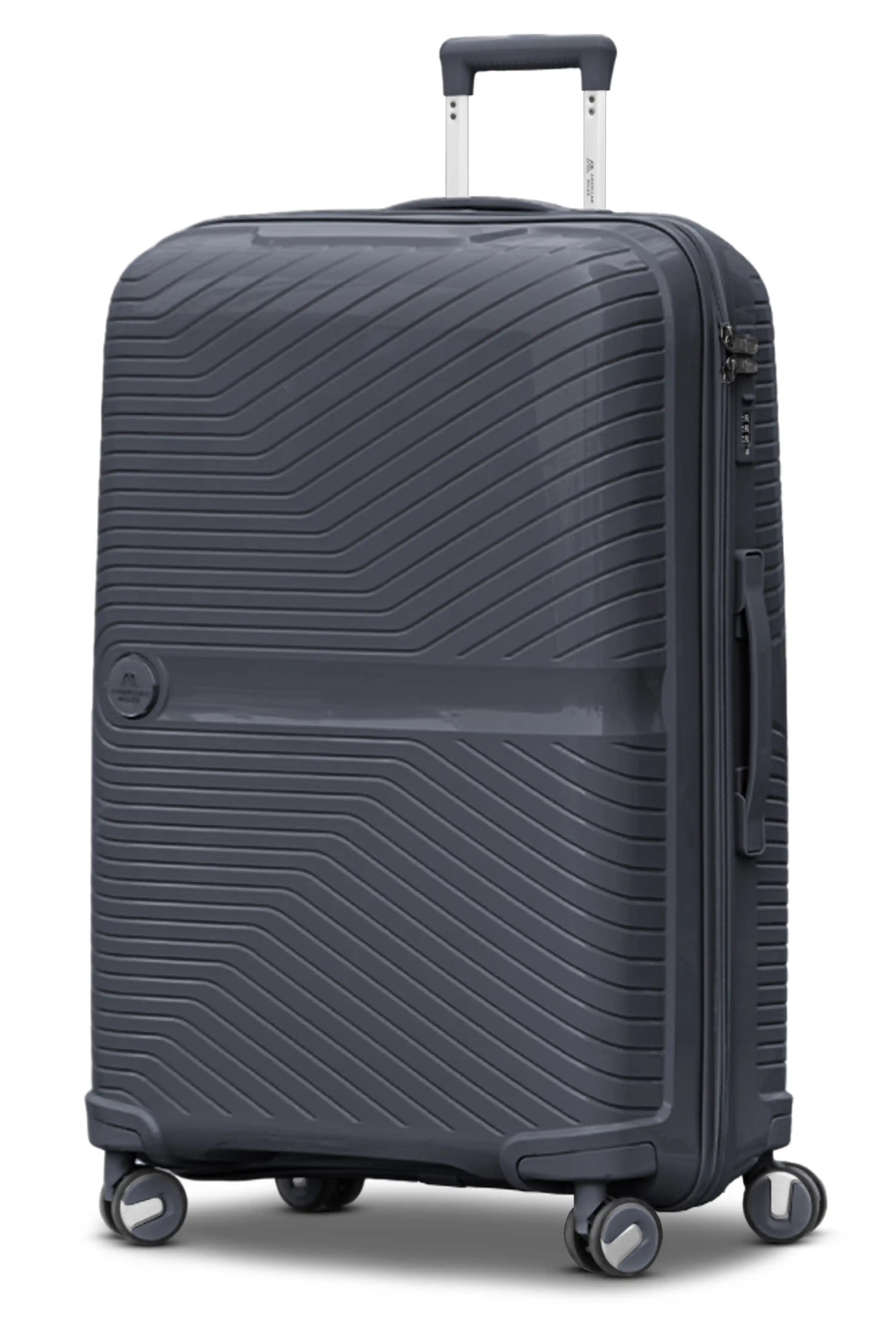 28 Inch Large Size Checked In Miami PP Unbreakable Lightweight Luggage Bags with Smooth Spinner Wheels