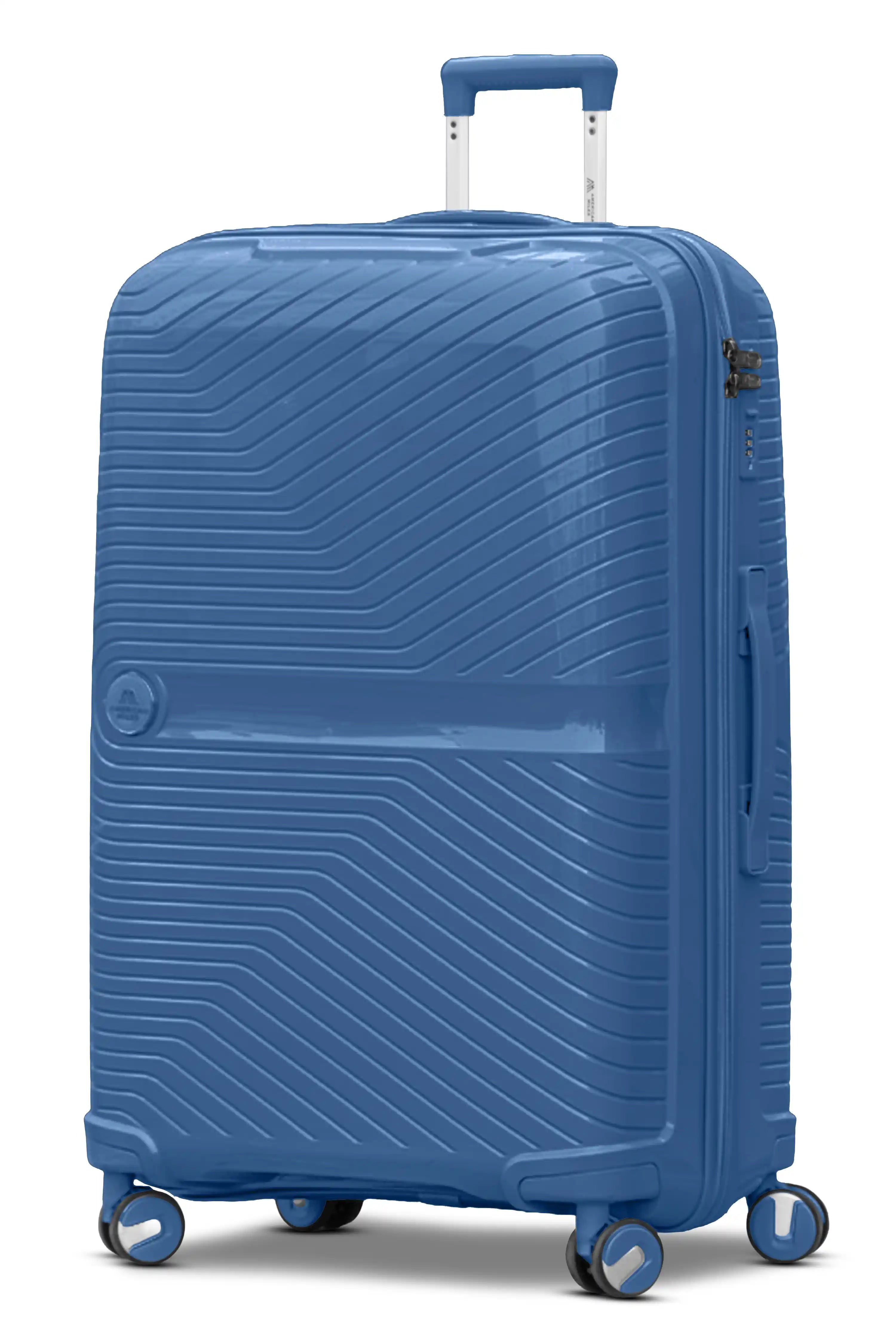 28 Inch Large Size Checked In Miami PP Unbreakable Lightweight Luggage Bags with Smooth Spinner Wheels