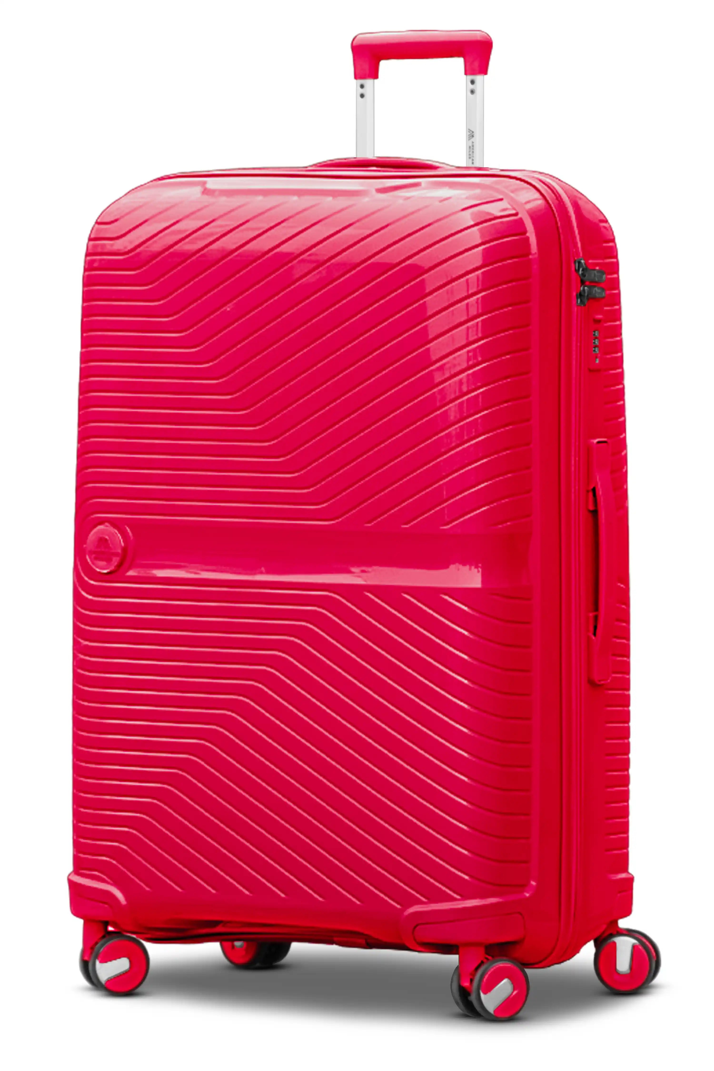 28 Inch Large Size Checked In Miami PP Unbreakable Lightweight Luggage Bags with Smooth Spinner Wheels