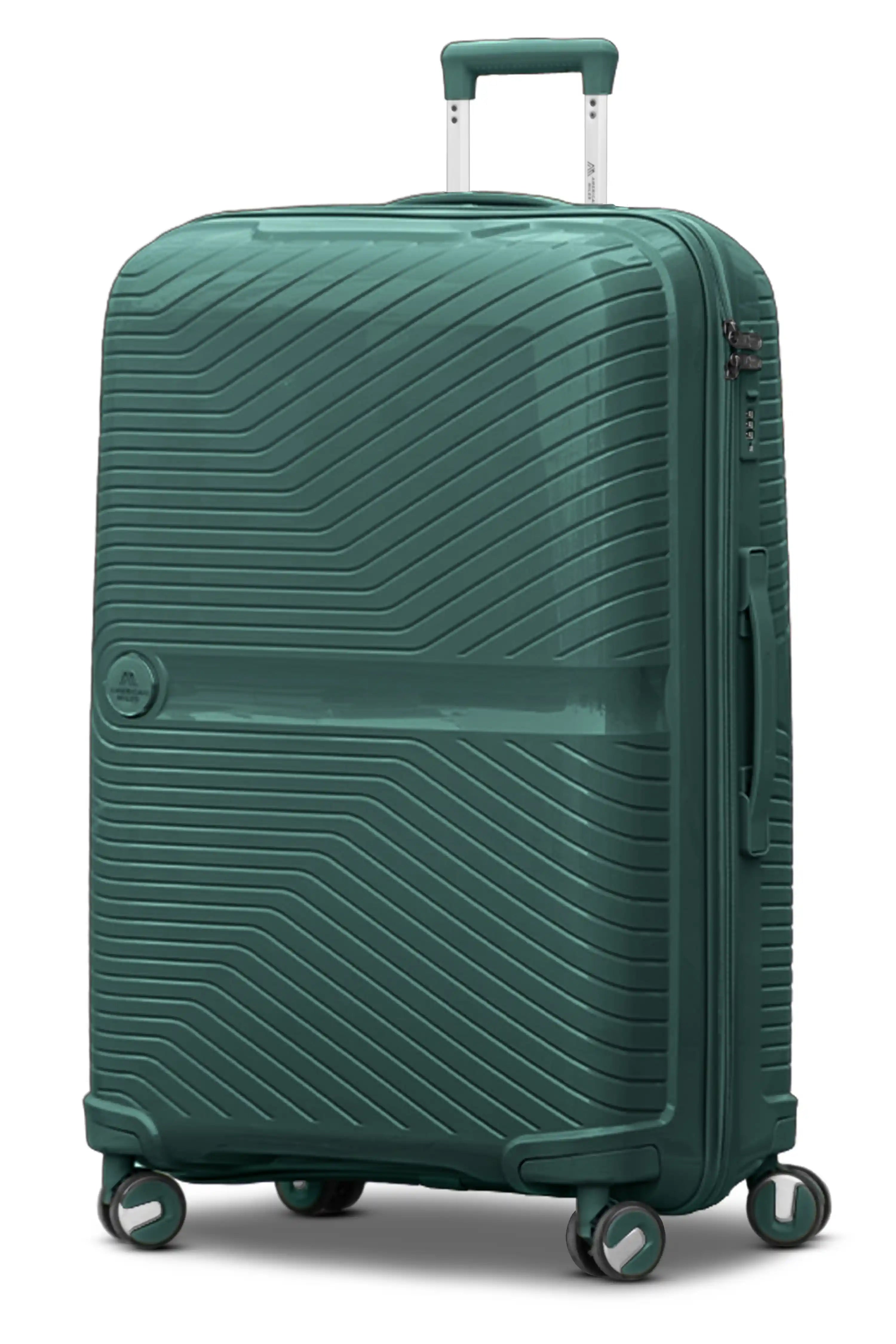28 Inch Large Size Checked In Miami PP Unbreakable Lightweight Luggage Bags with Smooth Spinner Wheels