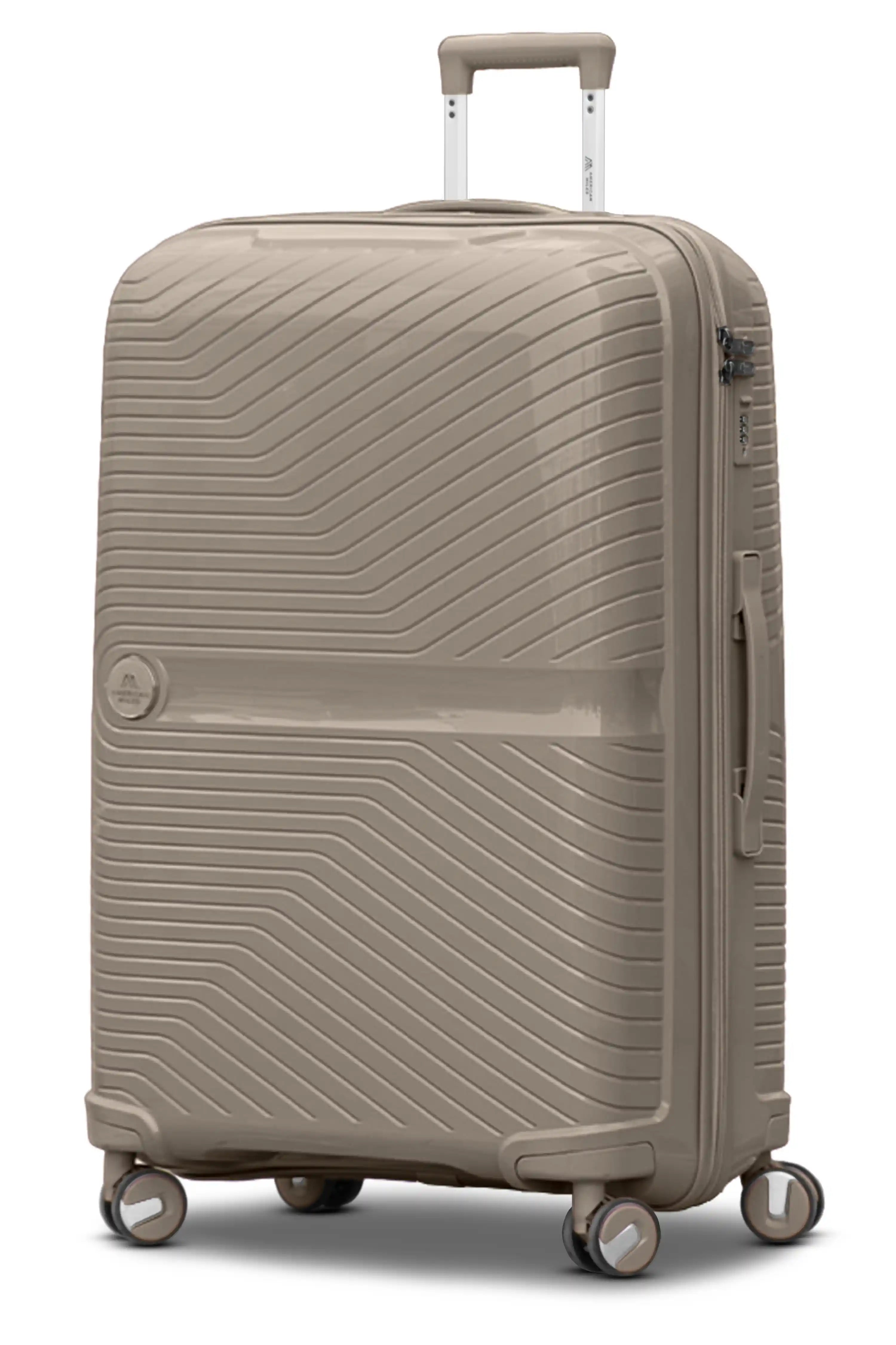 28 Inch Large Size Checked In Miami PP Unbreakable Lightweight Luggage Bags with Smooth Spinner Wheels